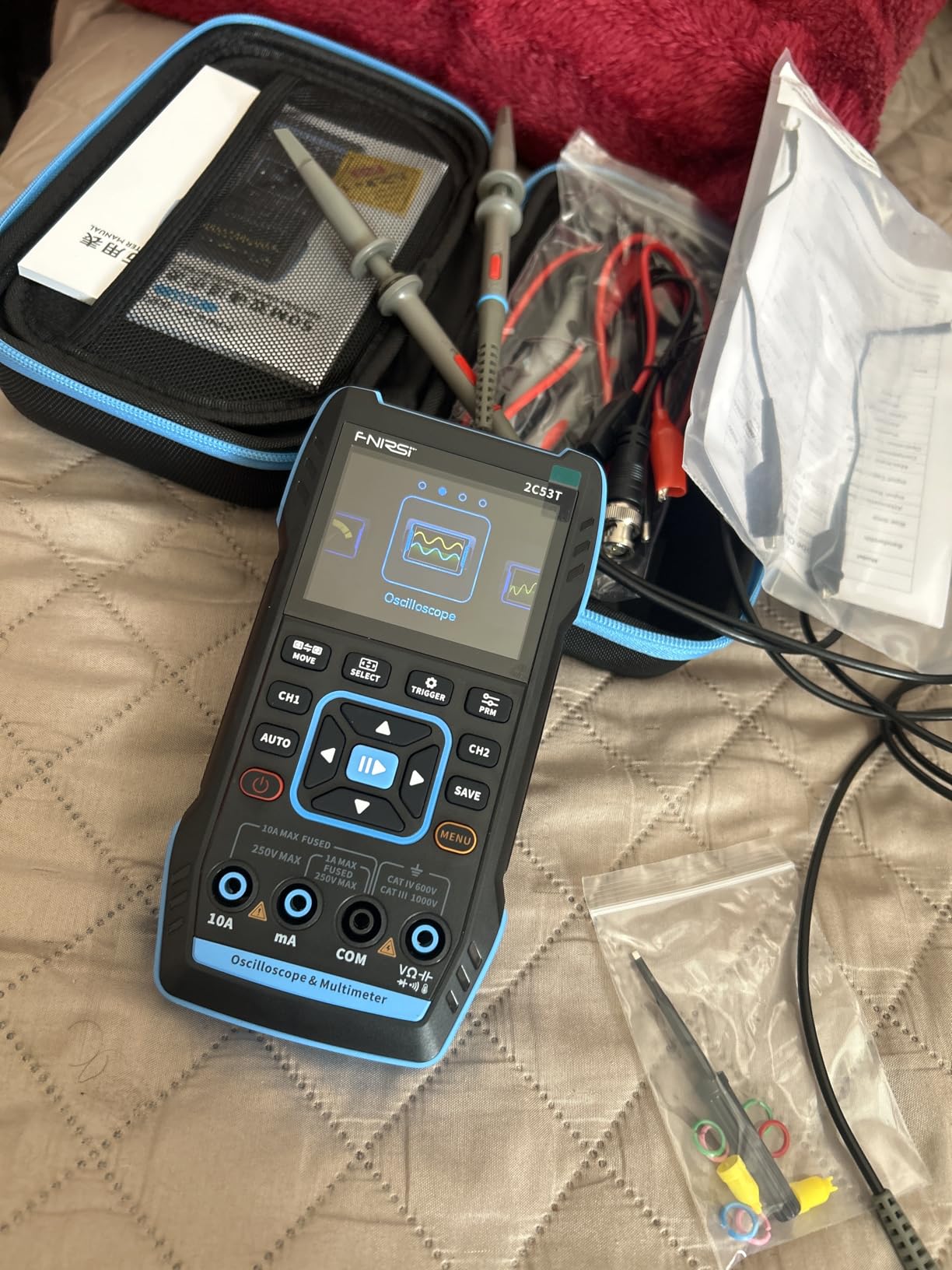 FNIRSI 2C53T 3-in-1 50MHz 2CH Oscilloscope Multimeter DDS Signal Generator | 250MSa/s Sampling, 19999 Counts Multimeter, Handheld Portable Oscilloscope, Auto Measurement for Automotive Electronic Repair customer photo 1