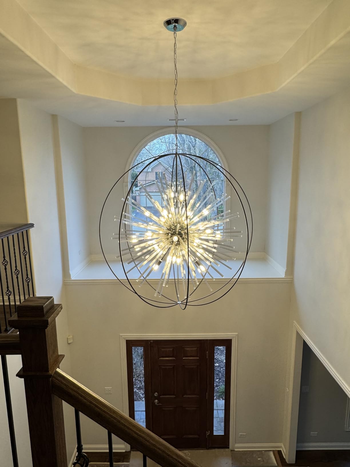 Vezzio Modern Extra Large Crystal Chandeliers for High Ceilings | D42