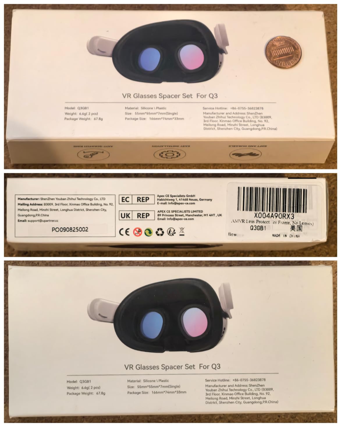 AMVR Lens Protector Set Compatible with Meta/Oculus Quest 3 Accessories | Glasses Spacer for Q3 Lenses, Soft Silicone Rings Protect Prescription Glasses (Not for Q3S) (Only Spacer Frame, No Lenses) customer photo 2