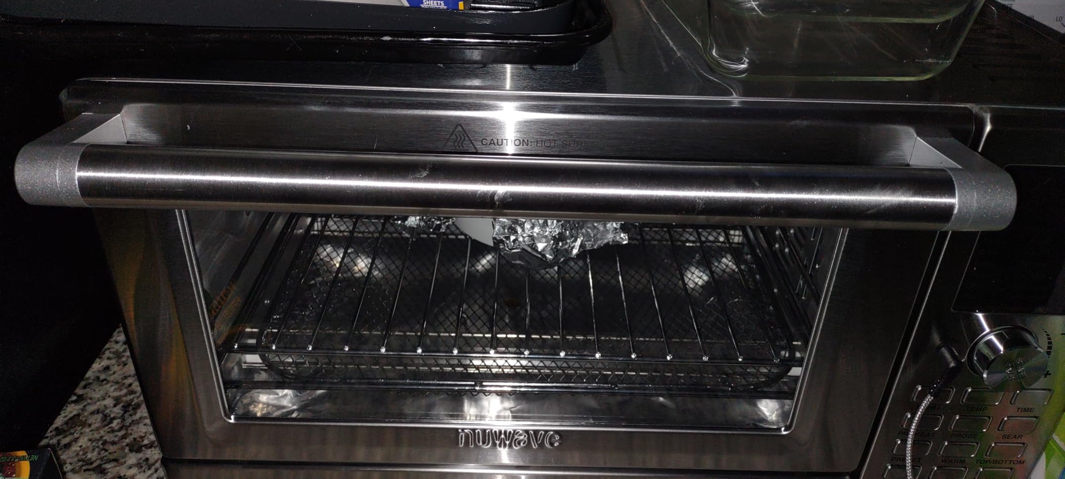 Nuwave Bravo XL Pro Air Fryer Toaster Oven w/Grill Combo, 2026 New System | Ultra-Fast Convection, 35% Crispier, 2X More Even, 142 Presets, 50-500F, Smarter Probe, PFAS Free, 30QT, Stainless Steel customer photo 1