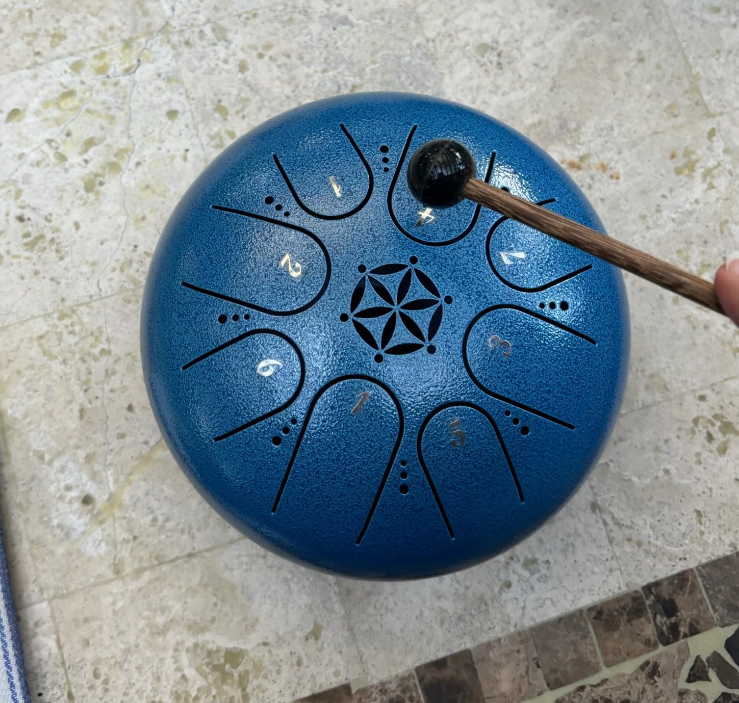 Steel Tongue Drum 6 Inch 8 Notes Musical Instrument, Rain Drum Style Gift for Adults & Beginners Percussion for Music Education, Relaxation, Meditation, Calming customer photo 1