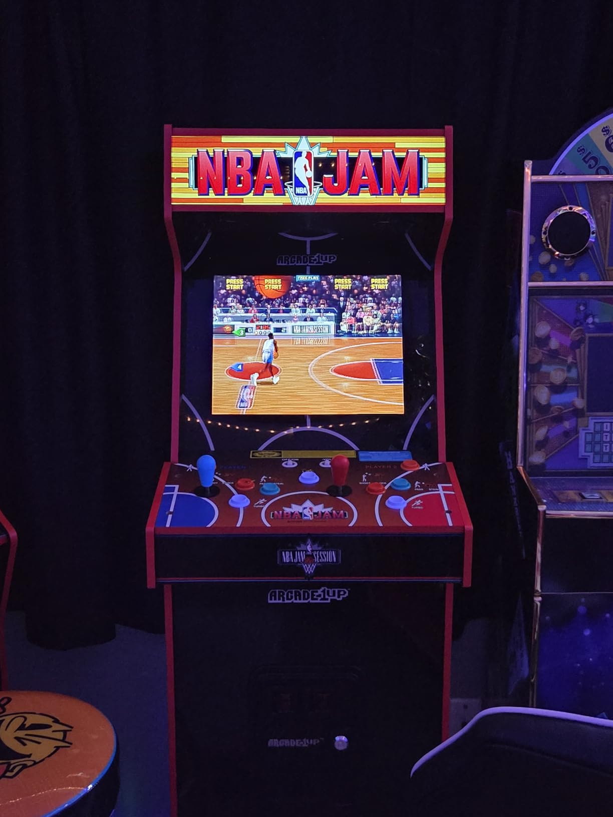 NBA JAM Deluxe 2-Player Home Arcade Machine, Over 5-Foot | Cabinet with Online Multiplayer, Light-Up Marquee and 3 Classic Basketball Games customer photo 2