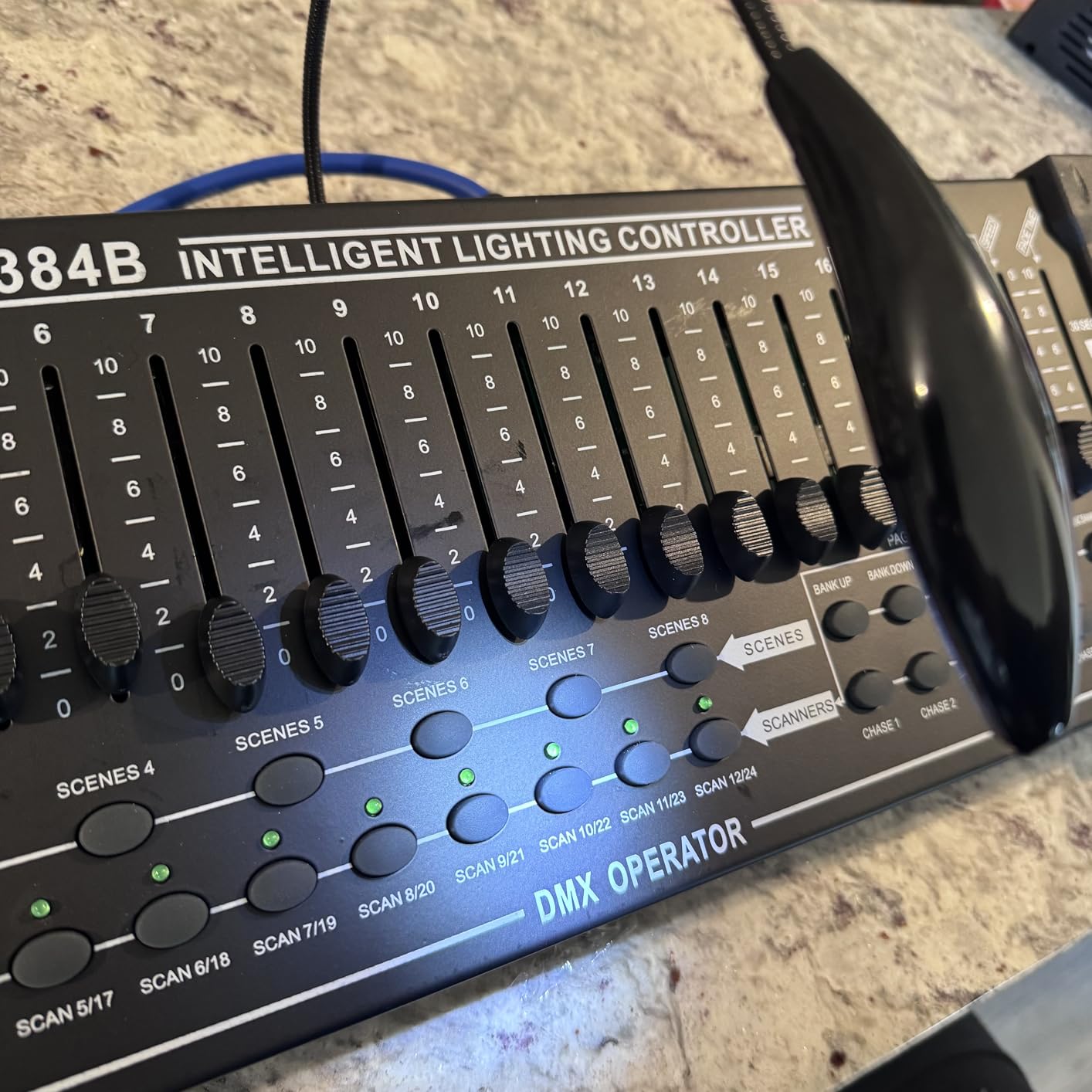 DMX512 DJ Controller 384CH DMX Cotroller Use for Program Editing of Bar Club Live Lights Show Support 30 Banks 8 Scenes 24 Fixtures Stage Lighting Console customer photo 1