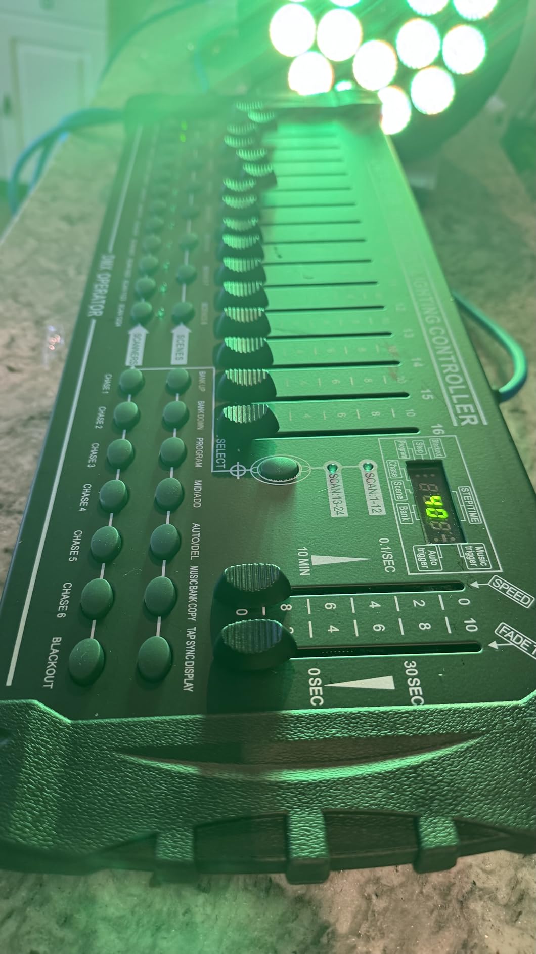 DMX512 DJ Controller 384CH DMX Cotroller Use for Program Editing of Bar Club Live Lights Show Support 30 Banks 8 Scenes 24 Fixtures Stage Lighting Console customer photo 2