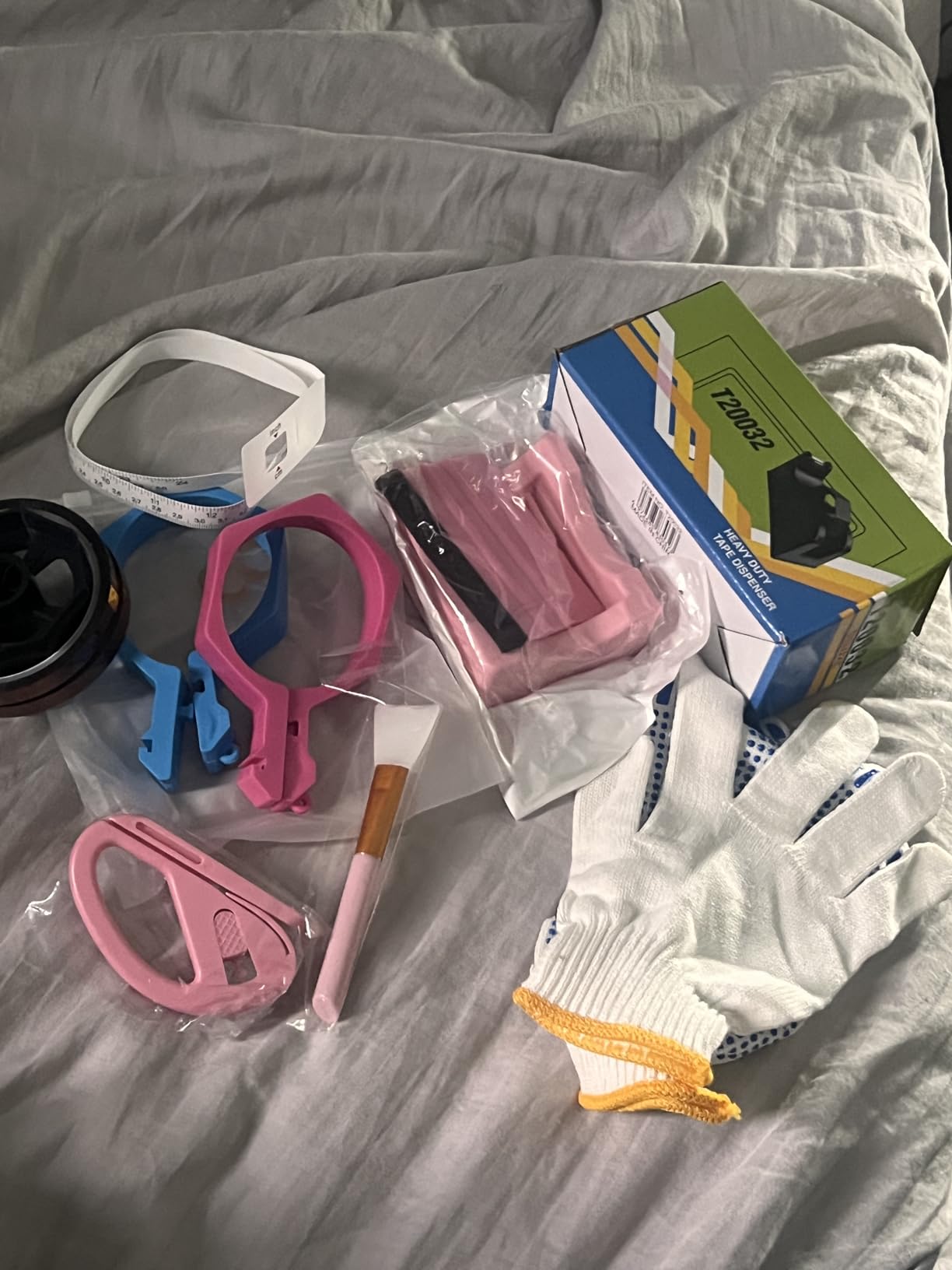 Sublimation Blanks Tumbler Clamp Tool Pink Kits for 20 Oz Sublimation Blanks, Heat Resistant Gloves, Heat Tape Sublimation, Heat Tape Dispenser Sublimation Kit, Tumbler Clamp Clamp Blue&Pink customer photo 1