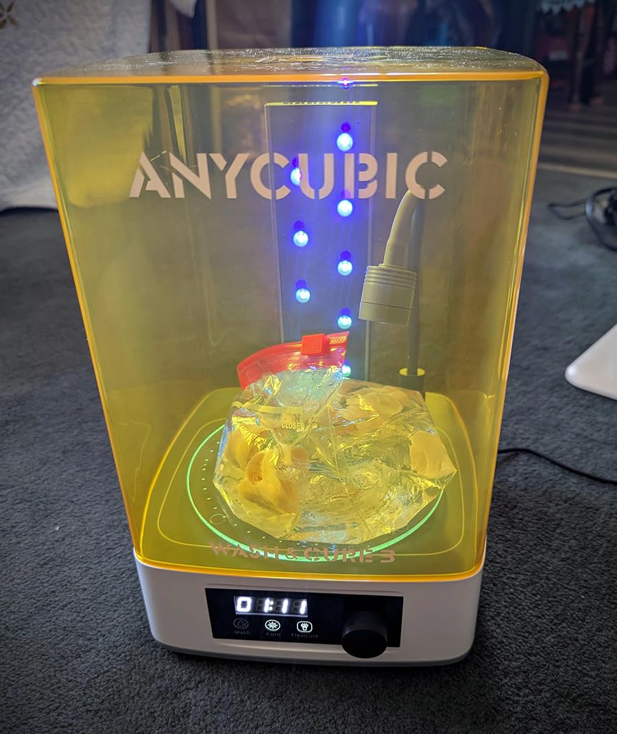ANYCUBIC Wash and Cure Station 3.0, Washing Size of 165 x 100 x 180 mm | Post-Process for Most LCD/SLA/MSLA/DLP Resin 3D Printer, Detergent Saving & Dual Cleaning and Curing Models customer photo 1
