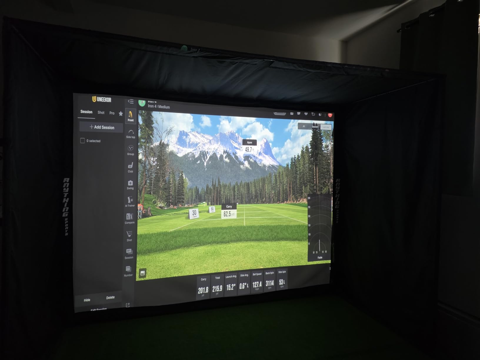 Complete Golf Simulator Enclosure Package - 4K-Ready Impact Screen with Blackout Cage, Projector Mount, Frame Poles, Side Shank Nets | Indoor & Garage Practice | Easy Setup | 12-Month Warranty customer photo 1
