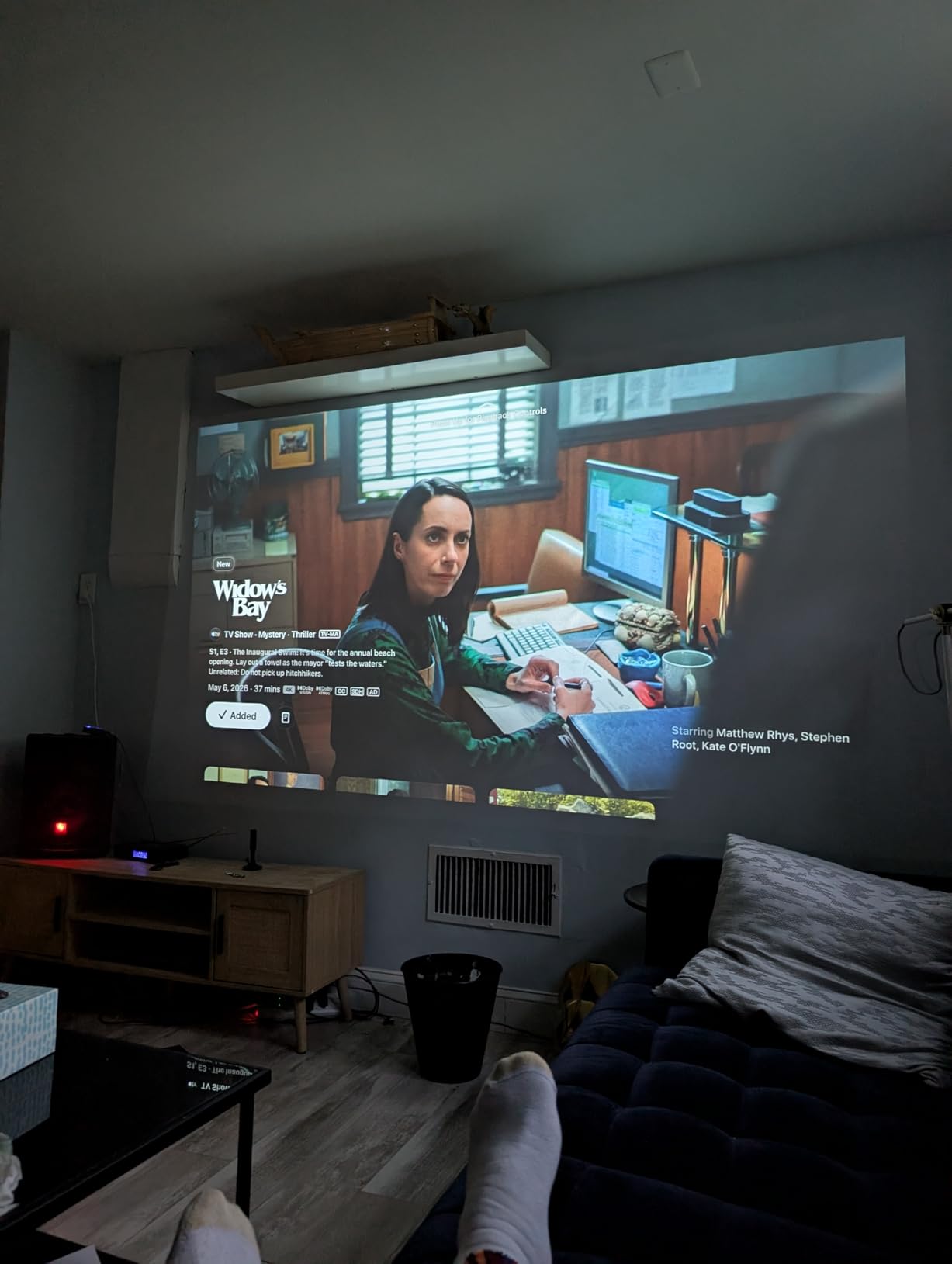XGIMI Halo+ Portable Projector, Google TV, Licensed Netflix, 700 ISO Lumens | 1080P Home Projector, Auto Focus, Built-in Battery with 2.5 Hours Playtime, 2 x 5W Harman Kardon Speakers, Home & Outdoor customer photo 2