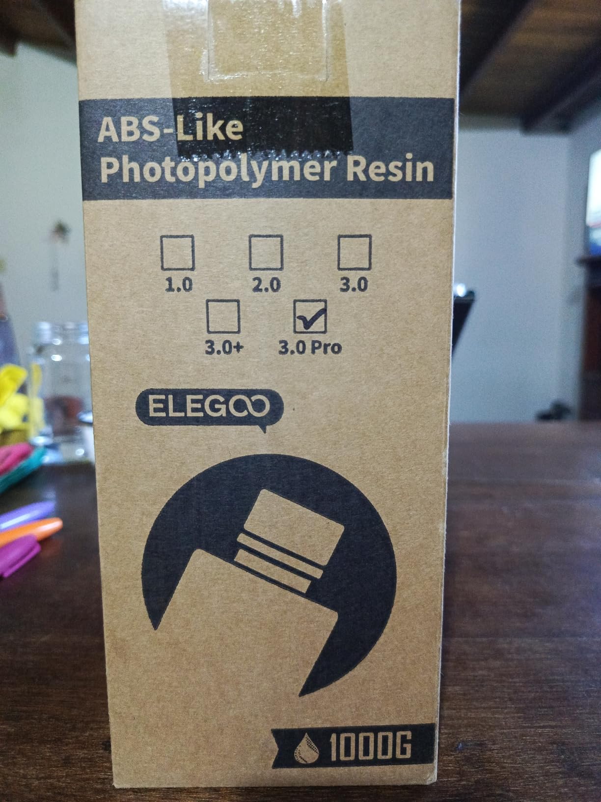 ELEGOO ABS-Like Resin 3.0 Pro, Higher Scratch-Resistance 3D Printing Photopolymer Resin, 405nm UV Resin for MSLA/DLP/LCD Printers Fast Curing High Precision Non-Brittle, Grey 2000g customer photo 2