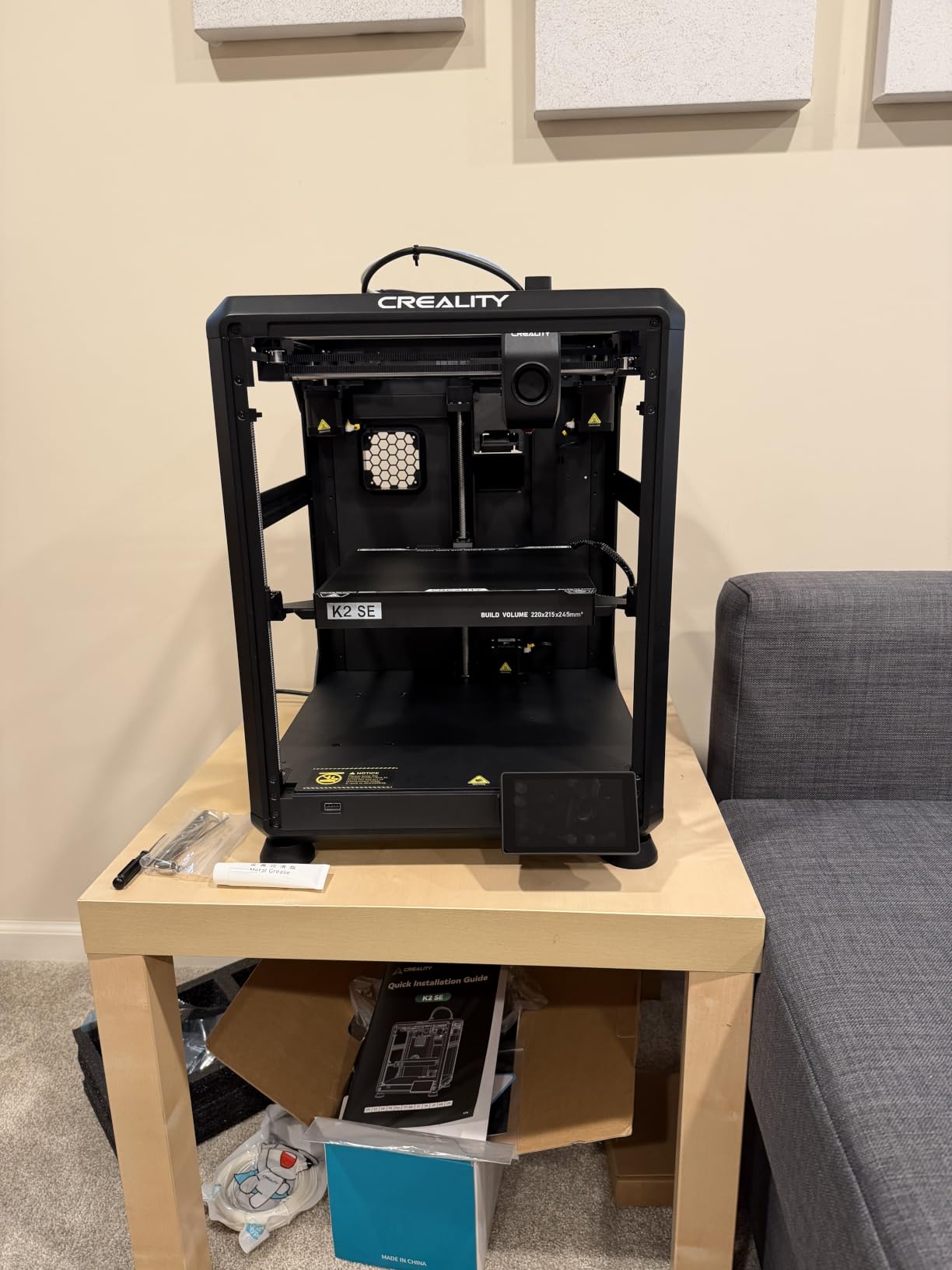 Creality K2 SE 3D Printer, 500mm/s High-Speed Printing, Support Multi Color 3D Printing Needs CFS, Solid Metal Build, Auto Leveling, Direct Drive Extruder, Quick-Swap Nozzle, 220×215×245mm Print Size customer photo 1