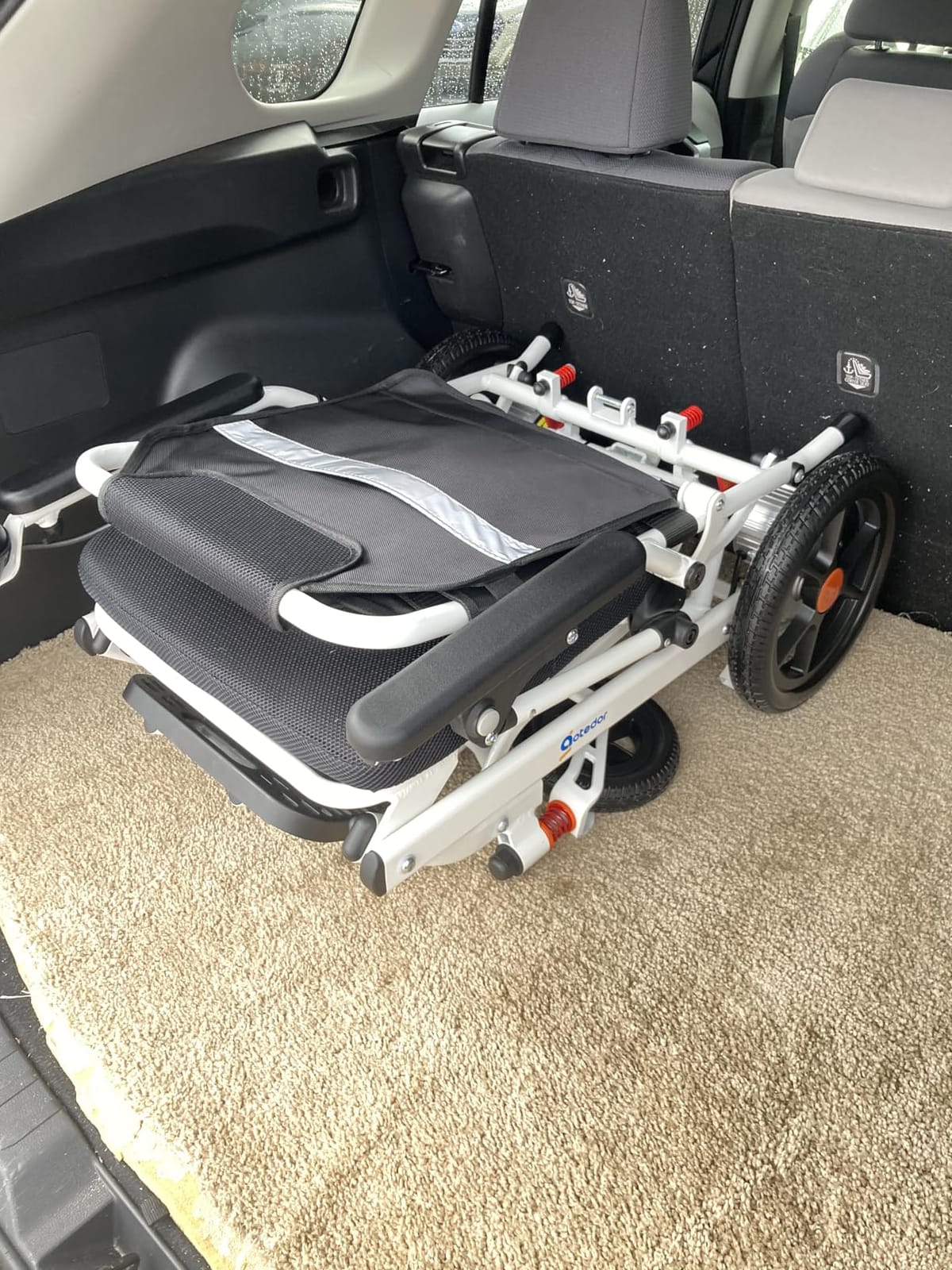 Aotedor Electric Wheelchairs for Adults, 22 Miles Long Travel Range with 2 Lithium Batteries All Terrain Power Wheelchair, Ultra Lightweight 39Lbs Folding Compact Motorized Wheelchair, Airline Approved customer photo 1
