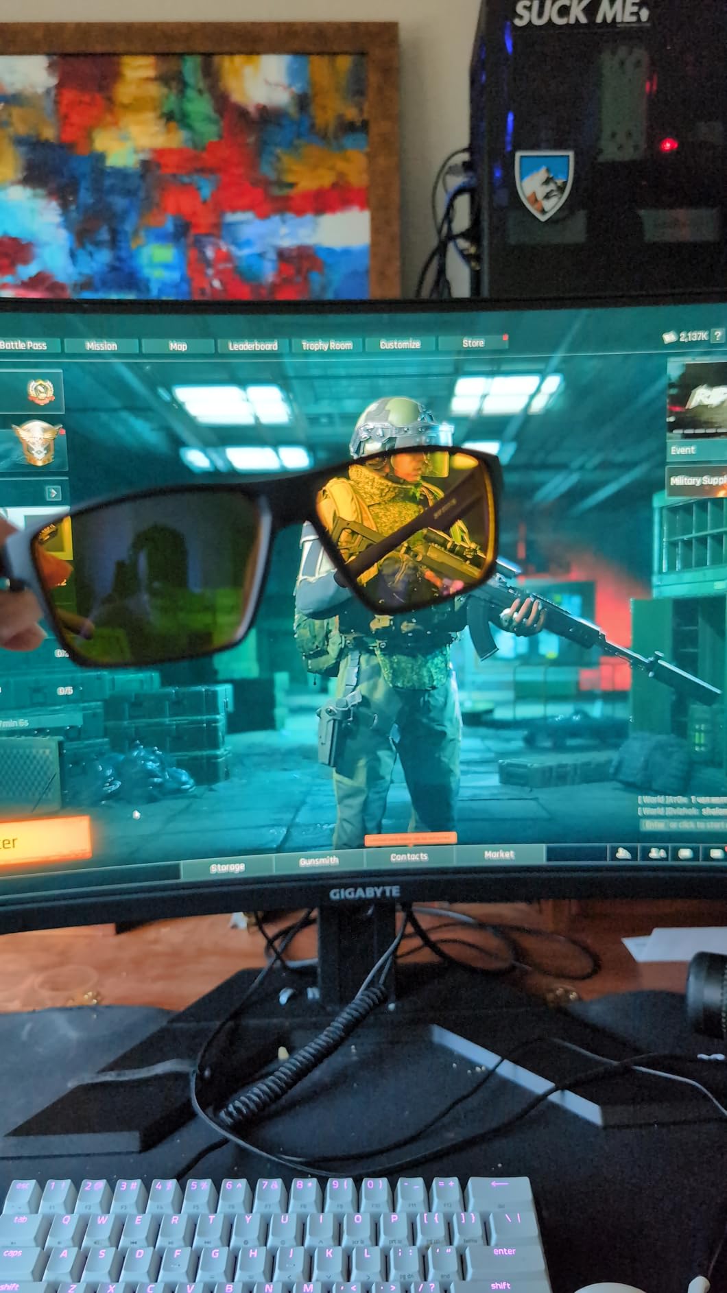 Titan Gaming Glasses, Blue Light Blocking, Night Driving Glasses for Men, Computer Protection, Gift for Gamers customer photo 1