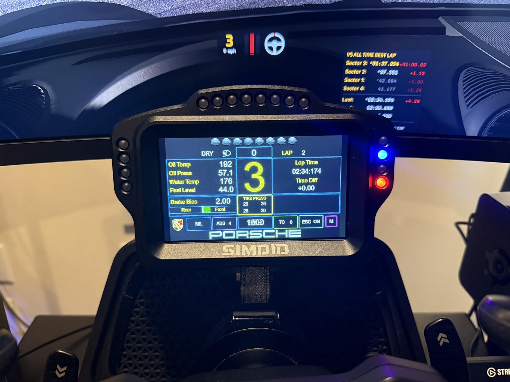 DV480 Pro V5 SimRacing Dashboard-DDU-Display Sim Racing Dash with 5