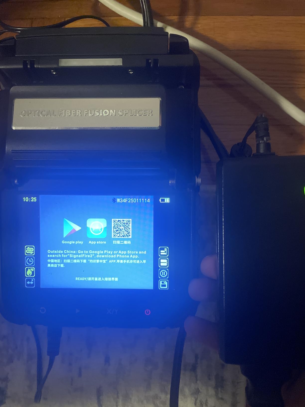 Fusion Splicer AI-5A Fiber Optical Fusion Splicer, Core Alignment Fiber Splicer Machine with 5200mAh Large Battery Capacity for SM&MM customer photo 1