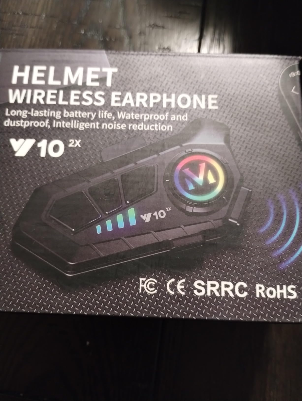 Y10-2X Motorcycle Helmet Bluetooth Headset, Dual 300m intercom, Bluetooth 5.3 Headphone, Smart Noise Reduction, HiFi Level Sound Quality, IPX6 Waterproof, Compatible with All Helmets customer photo 2