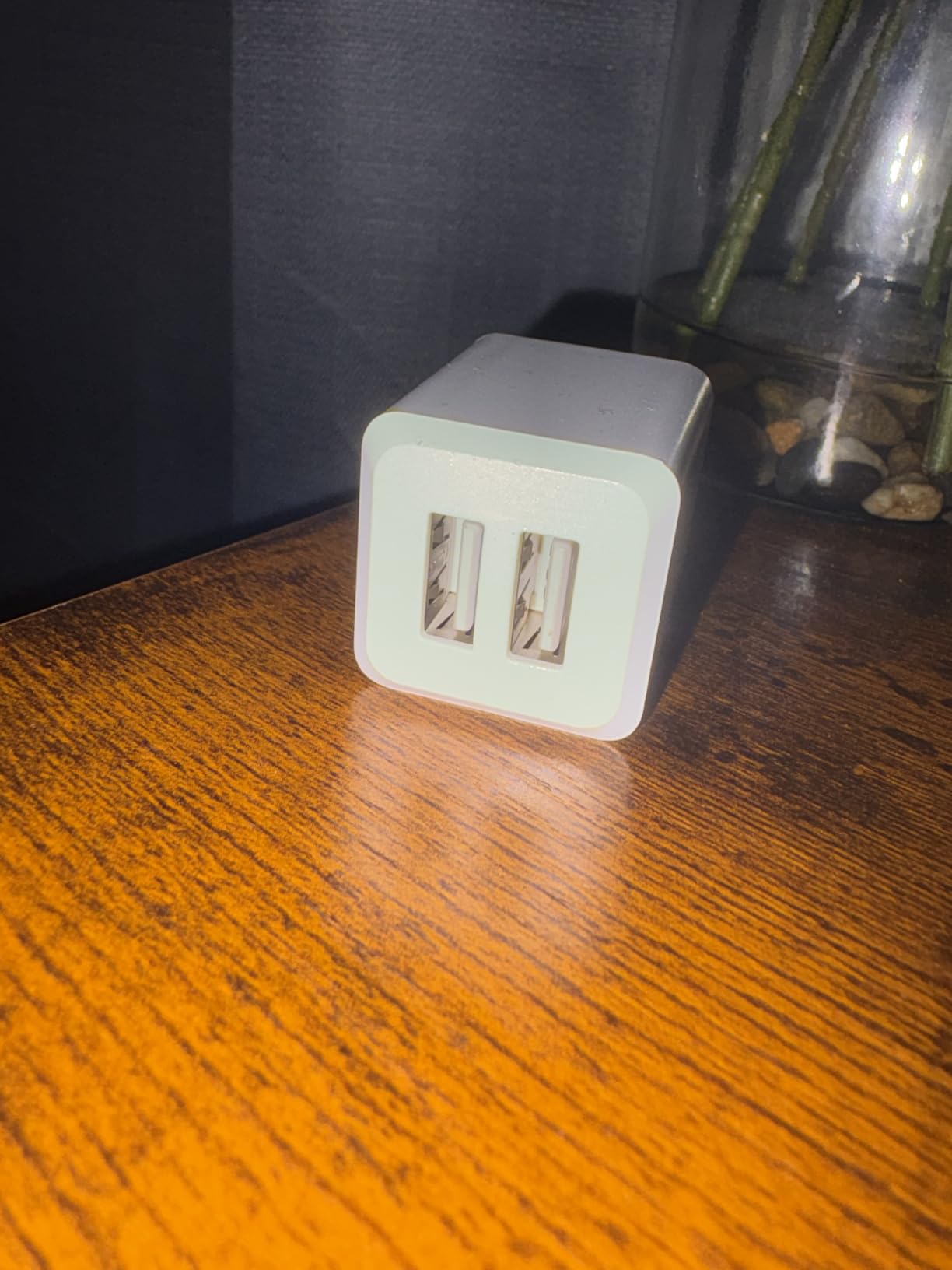 USB A Wall Charger, Dual Port Cube Power Adapter Charger Plug Block Charger | Dual Port Wall Charging Adapter, USB A charger, Compatible for iPhone 14 13 12 11, Milky White customer photo 1