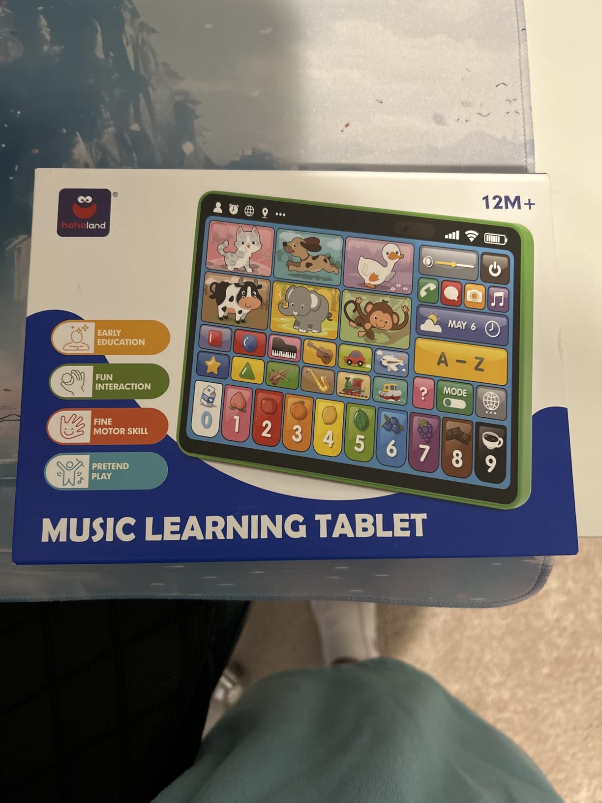 hahaland 5-Language Learning Tablet Toy for Toddler 1-3 with Speech Therapy | New Version Educational Toys with Sounds & Music, Montessori Early Development Birthday Gifts for Boys Girls Baby Ages 1 2 3 customer photo 1