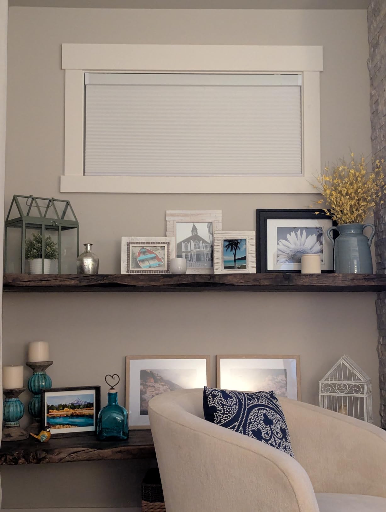 Motorized Cellular Shades, Smart Blinds with Remote, Custom Size | Light Filtering, Works with Alexa, Google Home, Apple Home, Automatic Honeycomb Blinds for Indoor Windows, Easy Install customer photo 1
