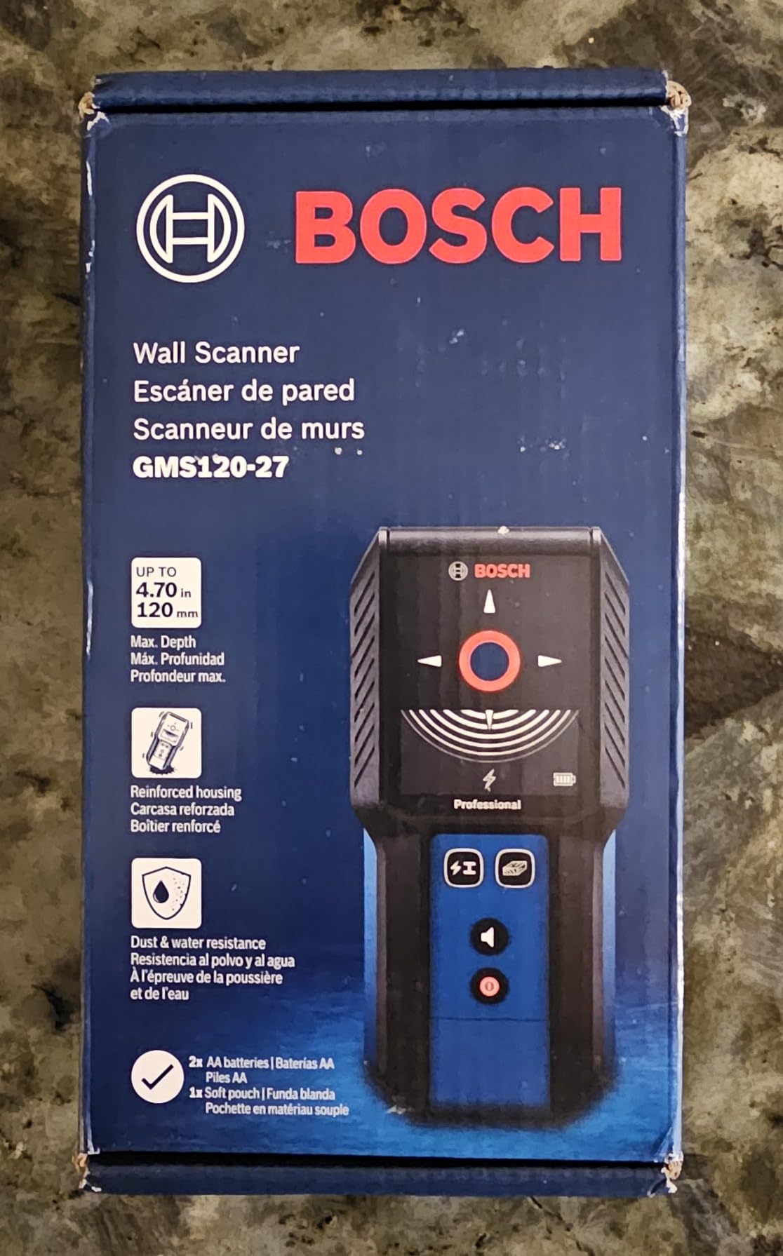 BOSCH GMS120-27 Professional Wall Scanner, Multi-Function Stud Finder, and Live Wire Detector for Electricians, Plumbers & Contractors, Wall Detector Scanner customer photo 1