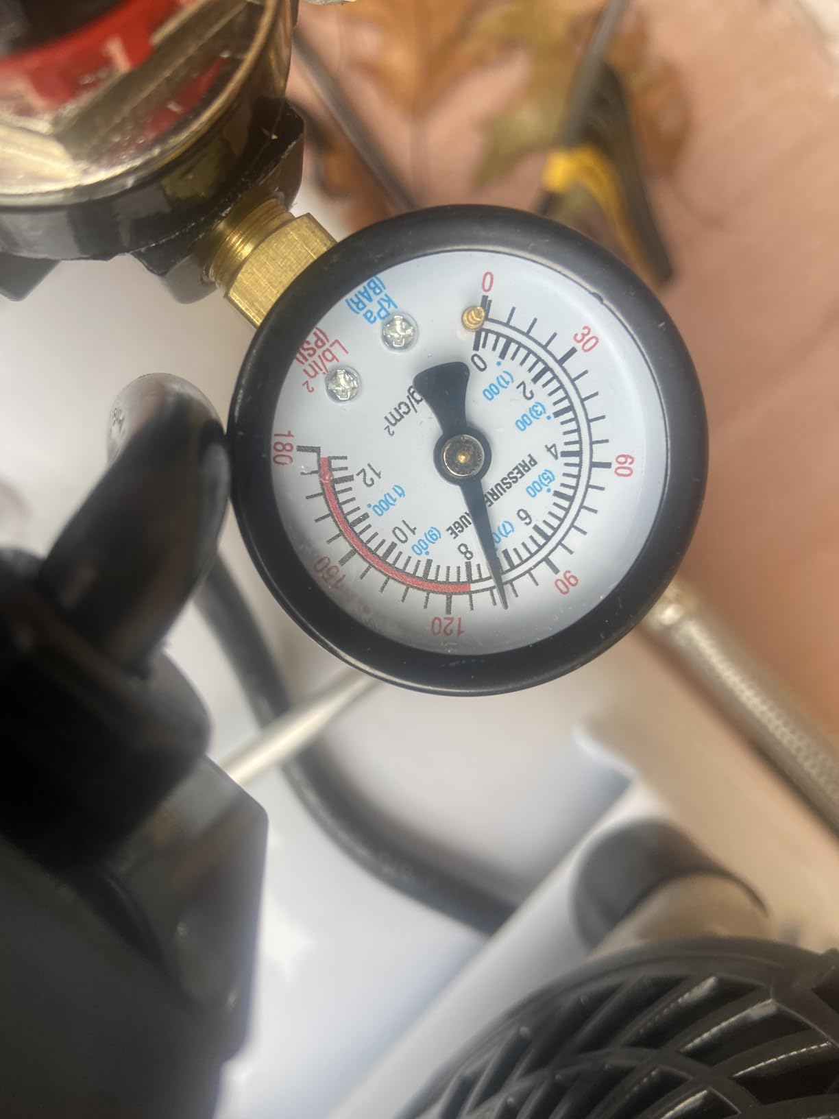 Quiet Oil-Free Air Compressor, 68 dB, 2.8 CFM @ 90 PSI, 5 Gallon Air Tank | Electric Steel Tank Compressor for Woodworking, Nailing, Garage, Car Inflation and Pneumatic Tools, Includes Air Hose Kit customer photo 2