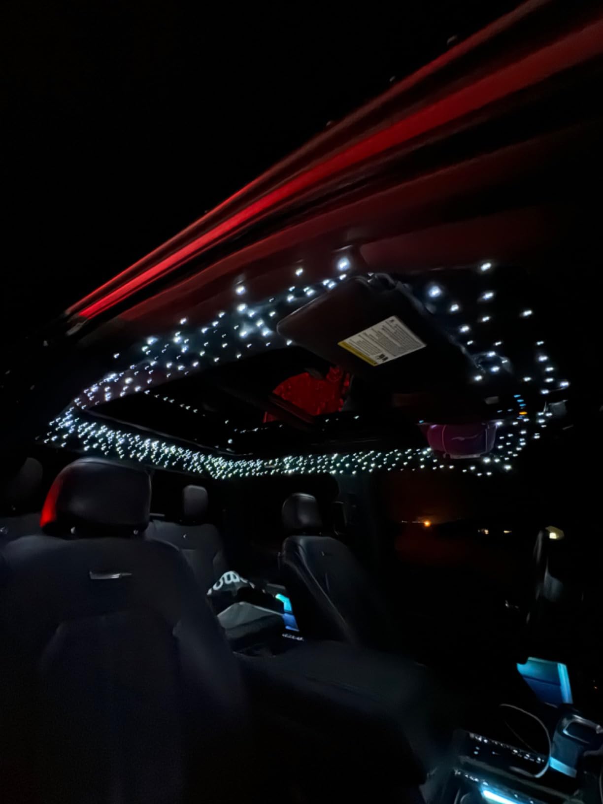 CHINLY Two-Color 800 Starlight Headliner Kit, Twinkle Star Lights, 13.1ft Star Lights for Ceiling RGBW starlights Headliner kit, 20W APP Fiber Optic Lights Star Headliner kit Home Theater customer photo 2