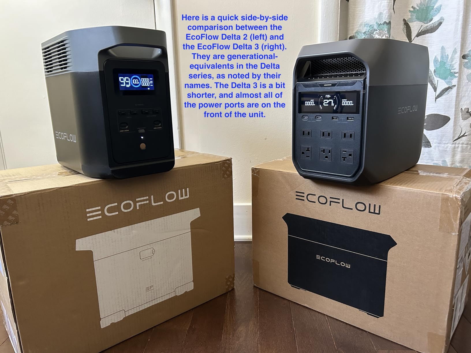 EF ECOFLOW Delta 3 Portable Power Station, 1024Wh LiFePO4 Battery, Full Charge in 56 Min, 1800W AC/100W USB-C Output, Solar Generator(Solar Panel Optional) for Home Backup Power, Camping & RVs customer photo 1