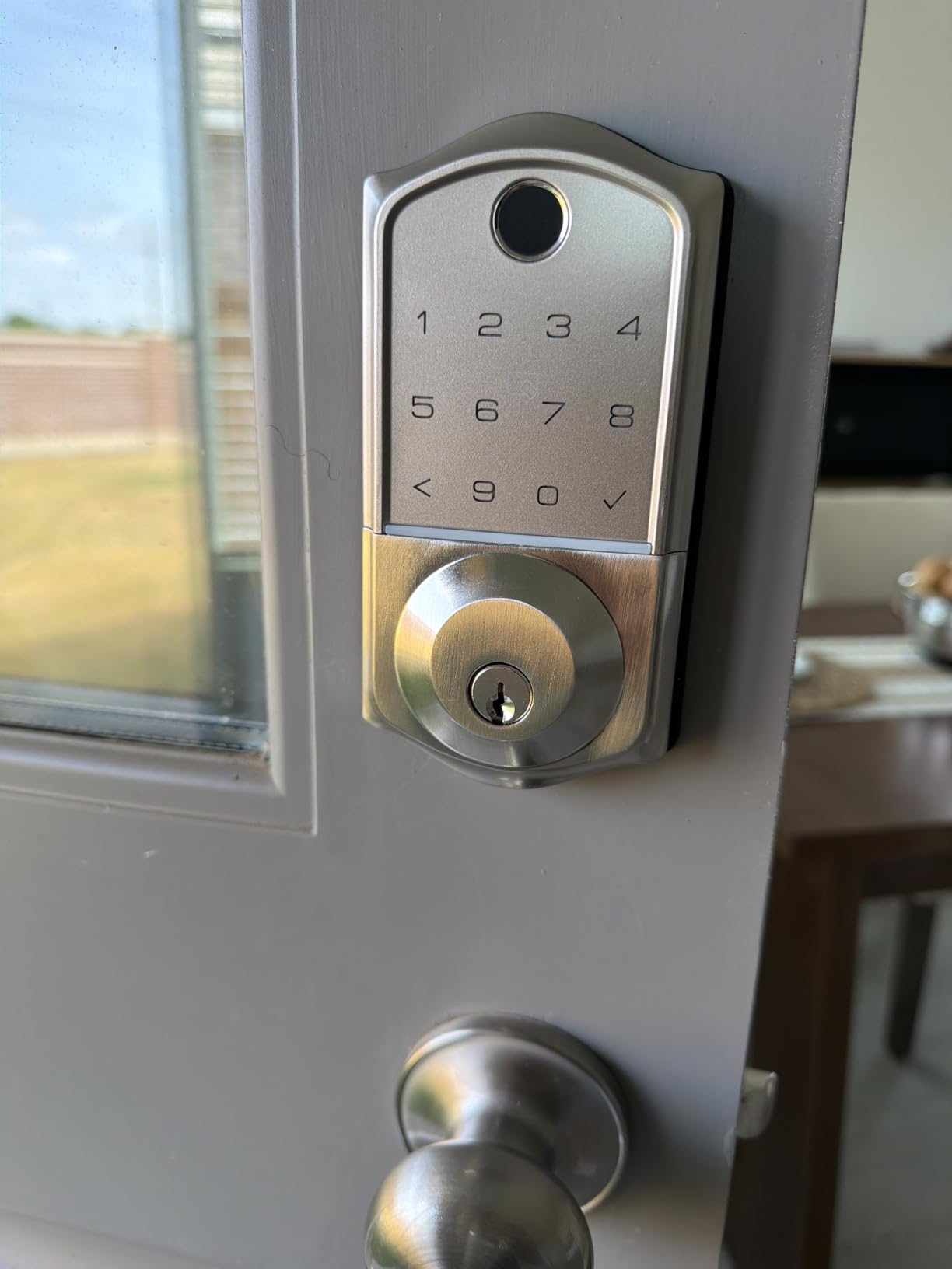 Veise VE017 Fingerprint Smart Door Lock with App Control, Matte Black | 8-in-1 Keyless Entry, Remote User Management, Auto Lock, Electronic Touchscreen Keypad, USB-C Port, Deadbolt for Front Door customer photo 1