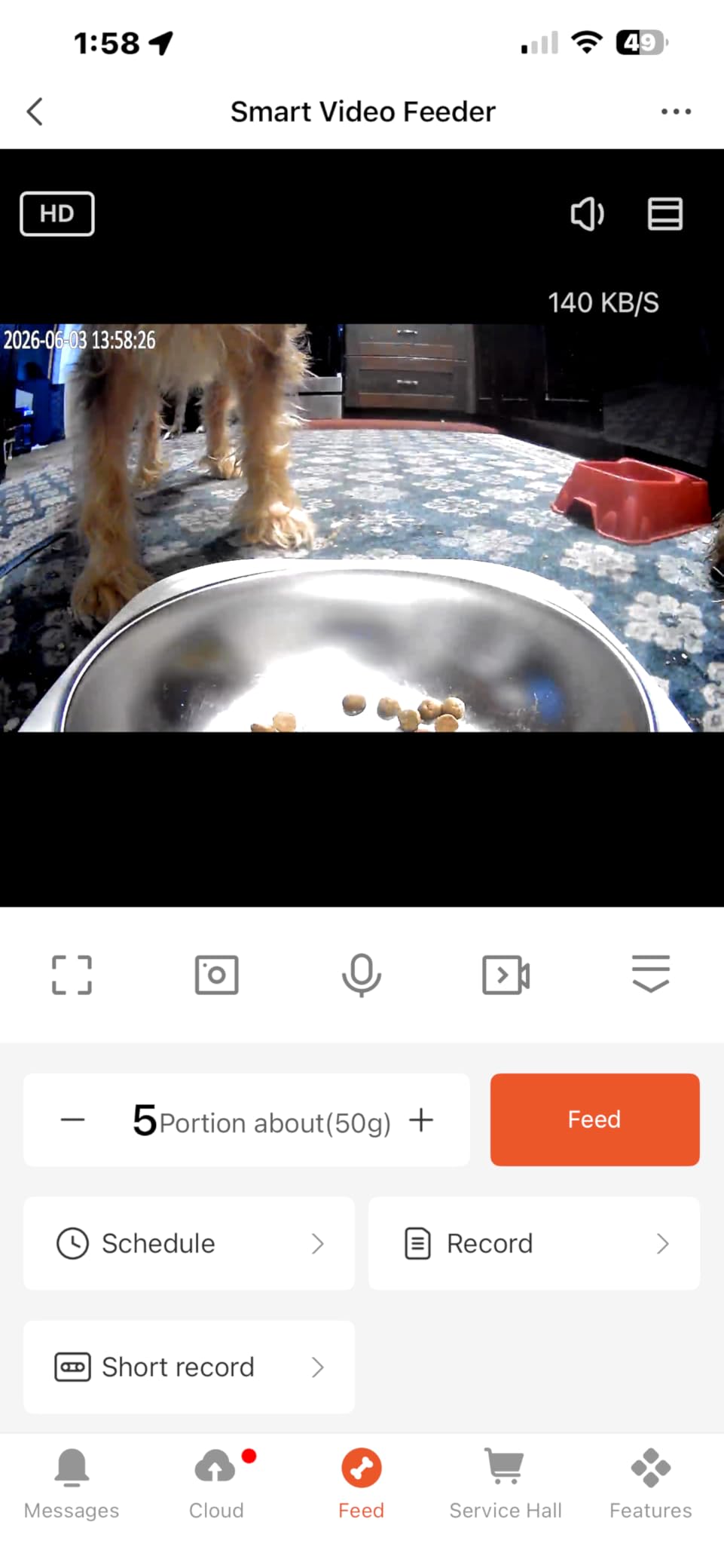 Frienhund Automatic Cat Feeder with 2K Camera: 5G WiFi Automatic Dog Feeder with Night Vision, Cat Food Dispenser with 7L Large Food Storage Container for Multiple Pet, Detachable for Easy Clean -29 Cup customer photo 2