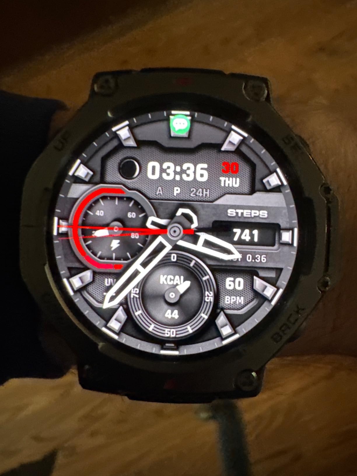 Amazfit T-Rex 3 Rugged/Military Smart Watch 48mm, GPS (with Privacy), Offline Maps, Long Battery Life, 328 Feet Water-Resistant, 170 Fitness/Sport Modes, AI, Voice Control, for Android or iPhone, Black customer photo 2