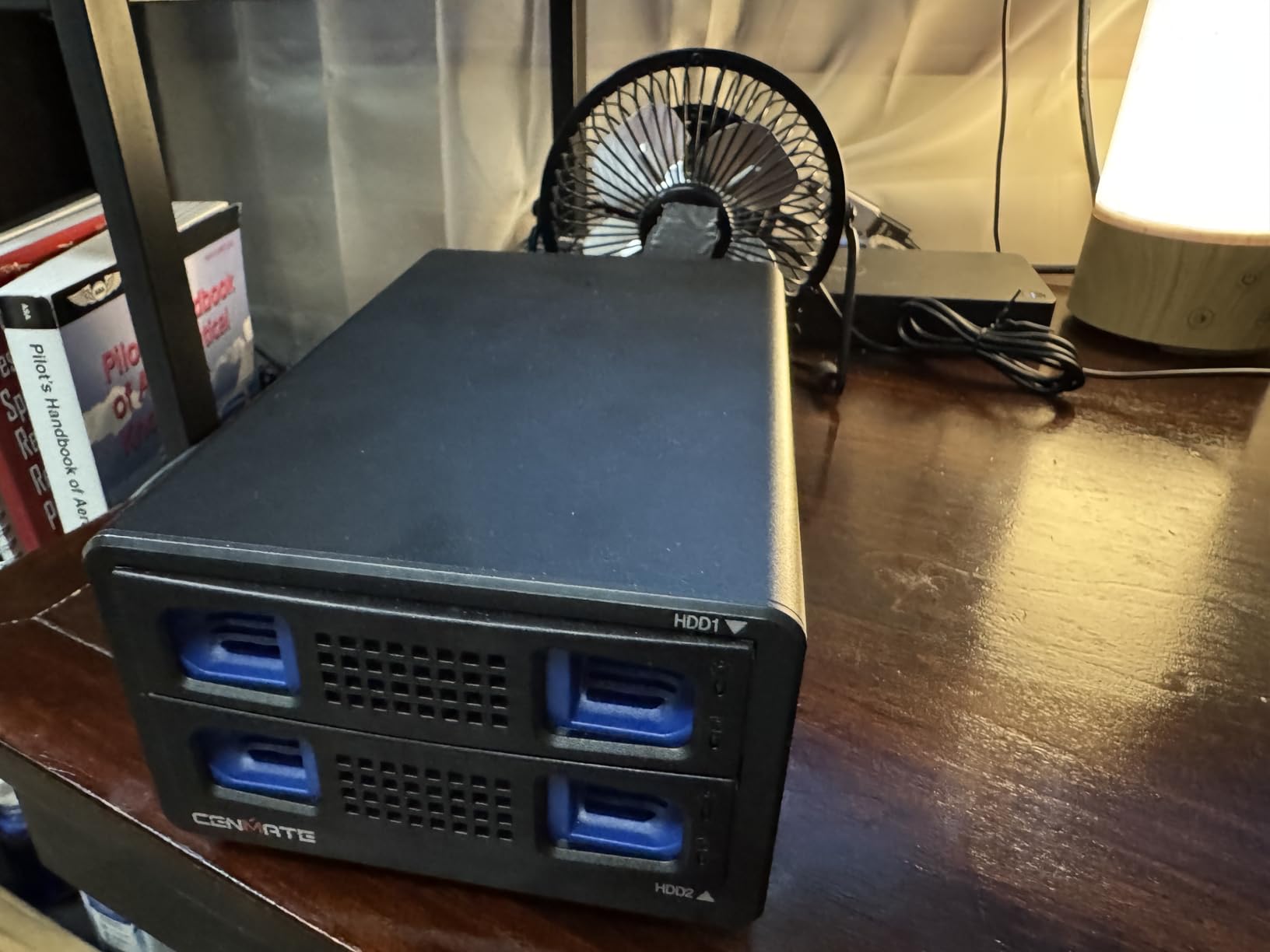 CENMATE Aluminum 2 Bay Hard Drive RAID Enclosure with Cooling Fan for 2.5
