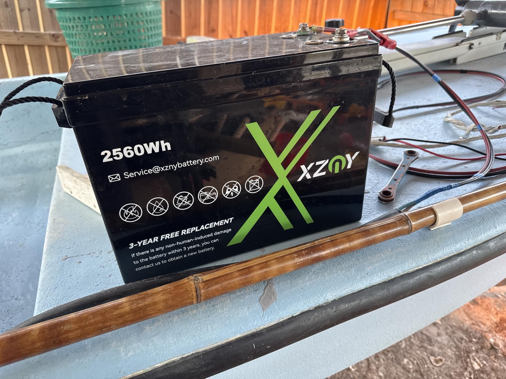 Compact 24V 100Ah LiFePO4 Battery for Trolling Motors RV Solar System | UL Safety Certified, IP67, 5000+ Cycles, 100A BMS, Low Temp Protection, Max 2S5P, for Camper, Van, Off-Grid System, Marine customer photo 1