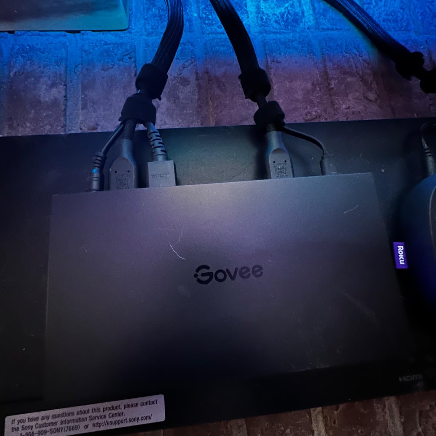 Govee HDMI 2.1 AI Sync Box 2, 8K/4K @144Hz, RGBWIC for 55-65 Inch TVs with TV Backlight, AI CogniGlow customer photo 1
