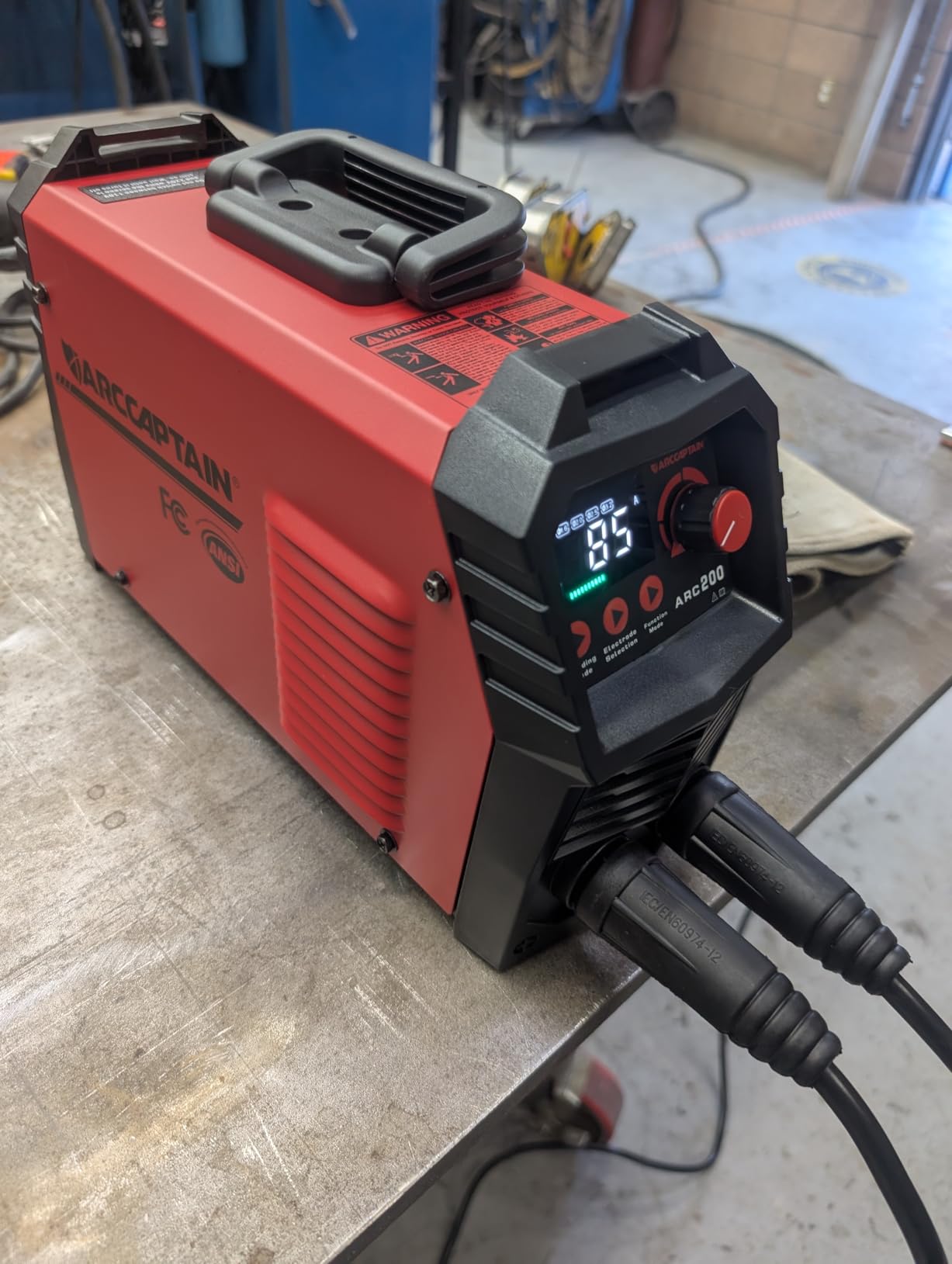 ARCCAPTAIN 200A Stick/Lift TIG Welder with Torch, 110V/220V Welder Machine | Large LED Display / Synergic Control / IGBT Inverter / Hot Start/Arc Force / Portable MMA Welding Machine / DIY & Home Use customer photo 1