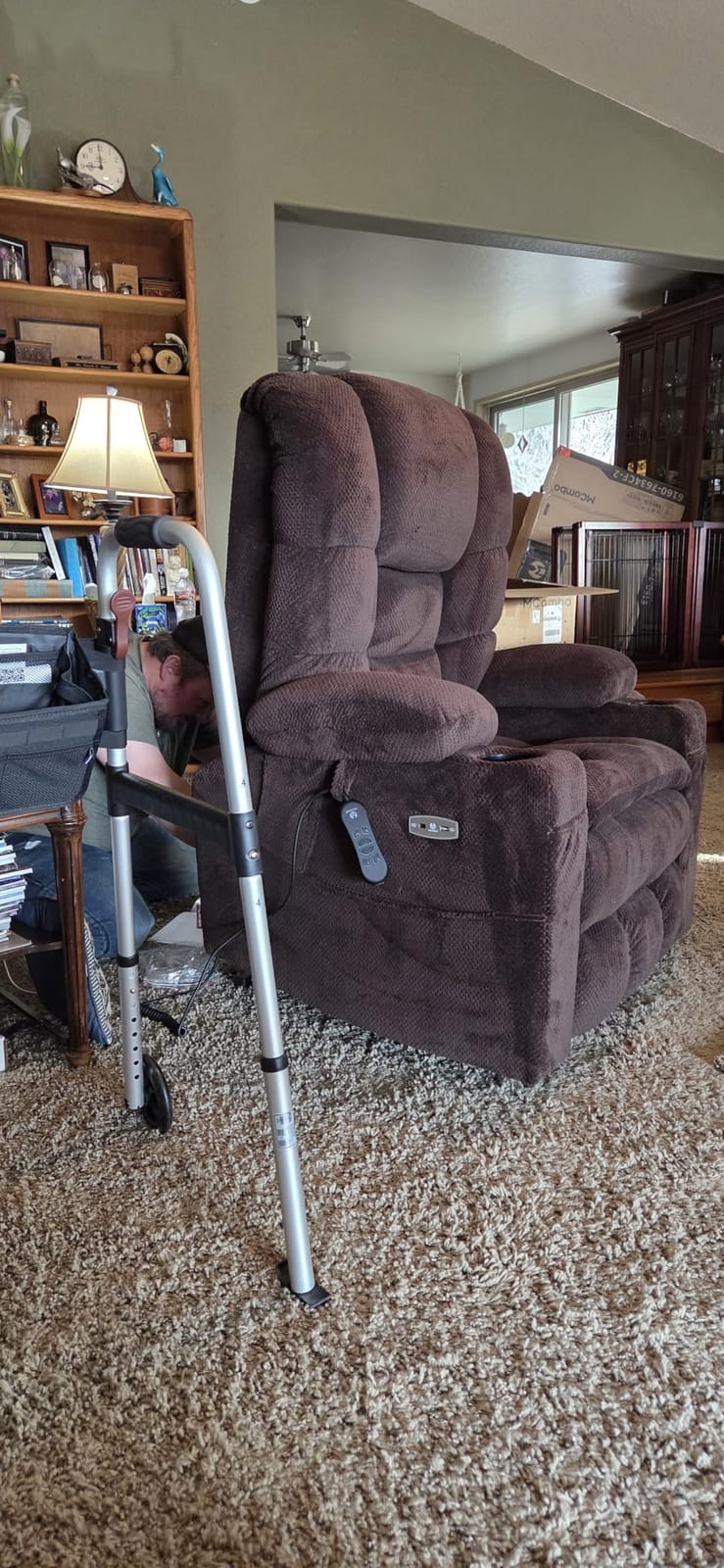 MCombo 3 Motor Small Power Lift Recliner for Elderly, Massage & Heat, 7631 | Lay Flat, Infinite Position, Power Headrest, Petite Elderly, 4.7