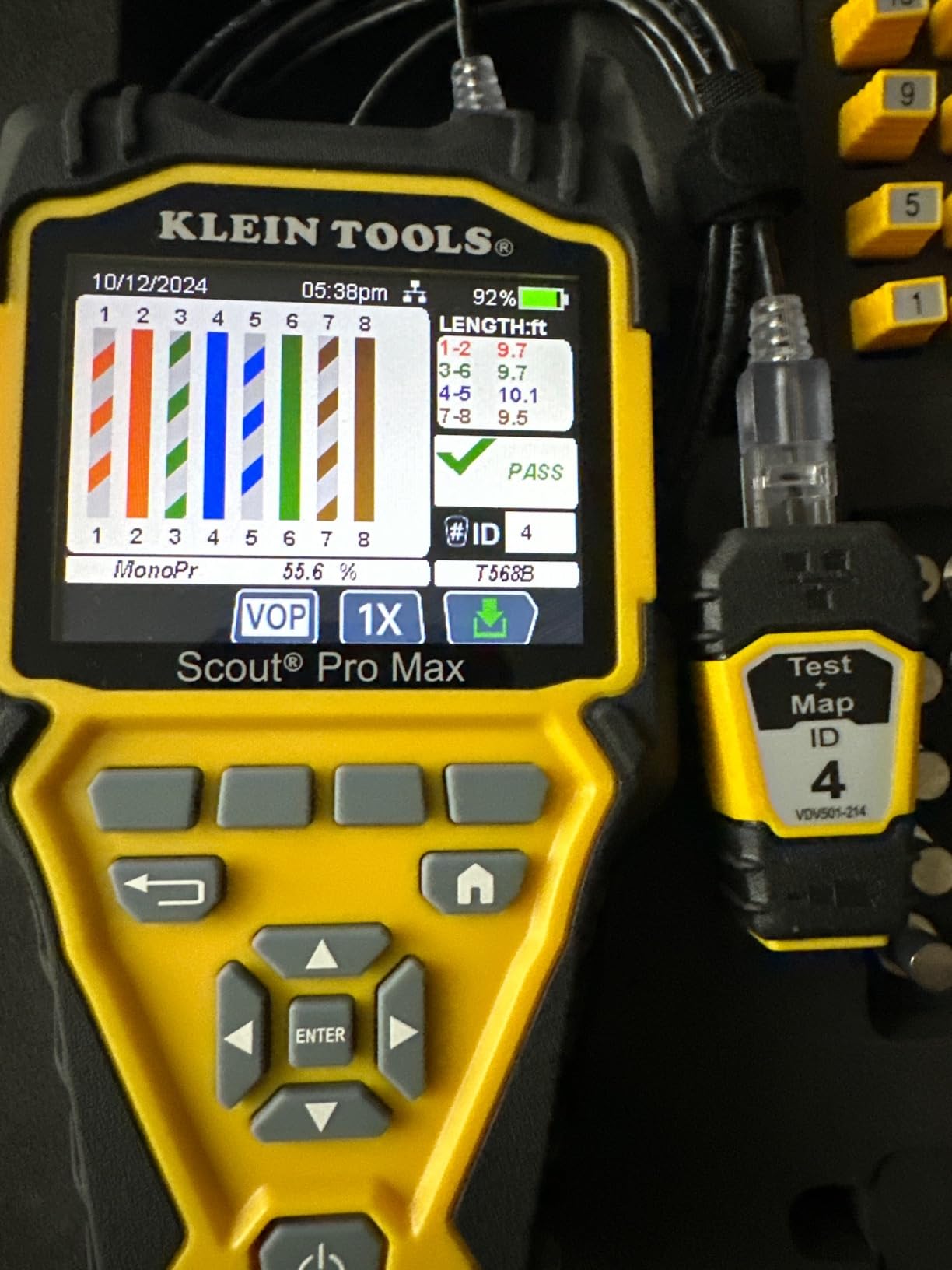 Klein Tools VDV501-770 Cable Tester Set, Scout Pro Max Ethernet, Coax/Video, Phone, (RJ11/RJ12/RJ45) F-Connector Cables, Test-n-Map Remotes customer photo 1