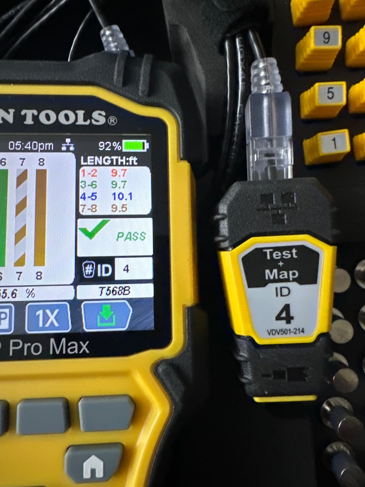 Klein Tools VDV501-770 Cable Tester Set, Scout Pro Max Ethernet, Coax/Video, Phone, (RJ11/RJ12/RJ45) F-Connector Cables, Test-n-Map Remotes customer photo 2