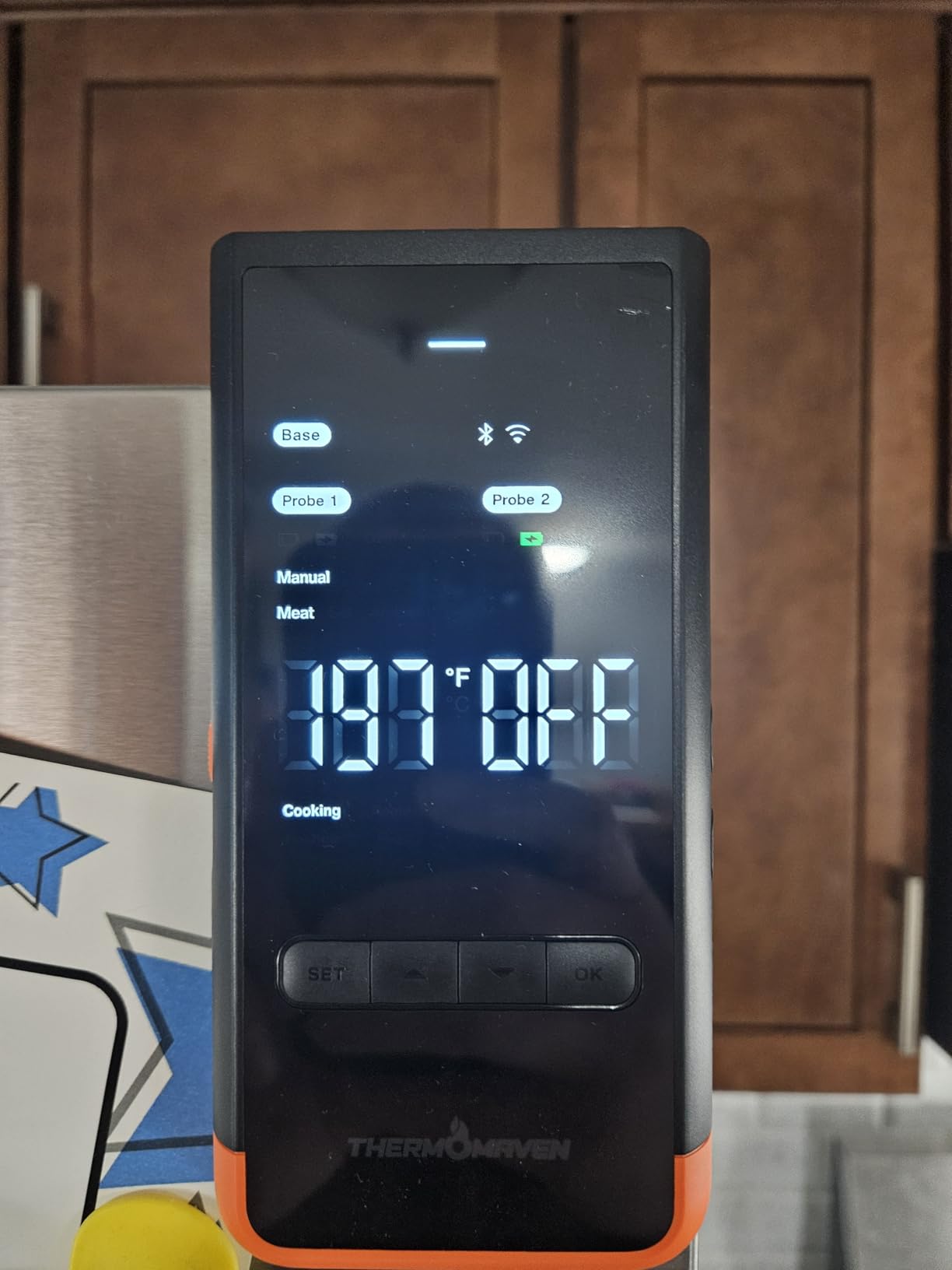 ThermoMaven Sub-1G Wireless Meat Thermometer, 2 Probes WiFi Thermometer | 3000FT Open Range, Smart App + Base Control, 6 Sensor NIST ±0.5°F Accuracy, BBQ Smoker Grill Oven, Brisket Steak Turkey Pork customer photo 1