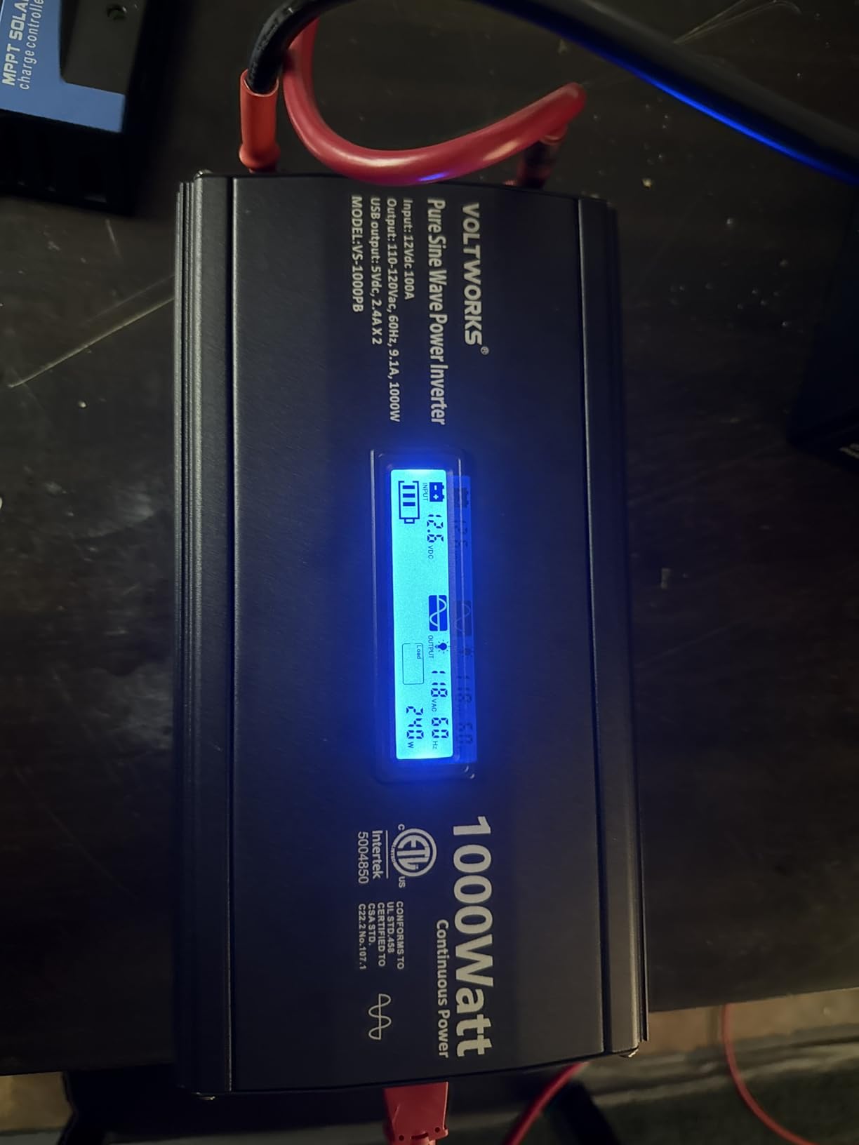 Pure Sine Wave Inverter 1500 Watt 12V to 110V 120V AC, 3100W Max for 2S | Power Inverter FCC Approved Built-in UL Fuse PD36W USB-C Port Compatible with Lithium Battery For Off-Grid Solar Car RV customer photo 1