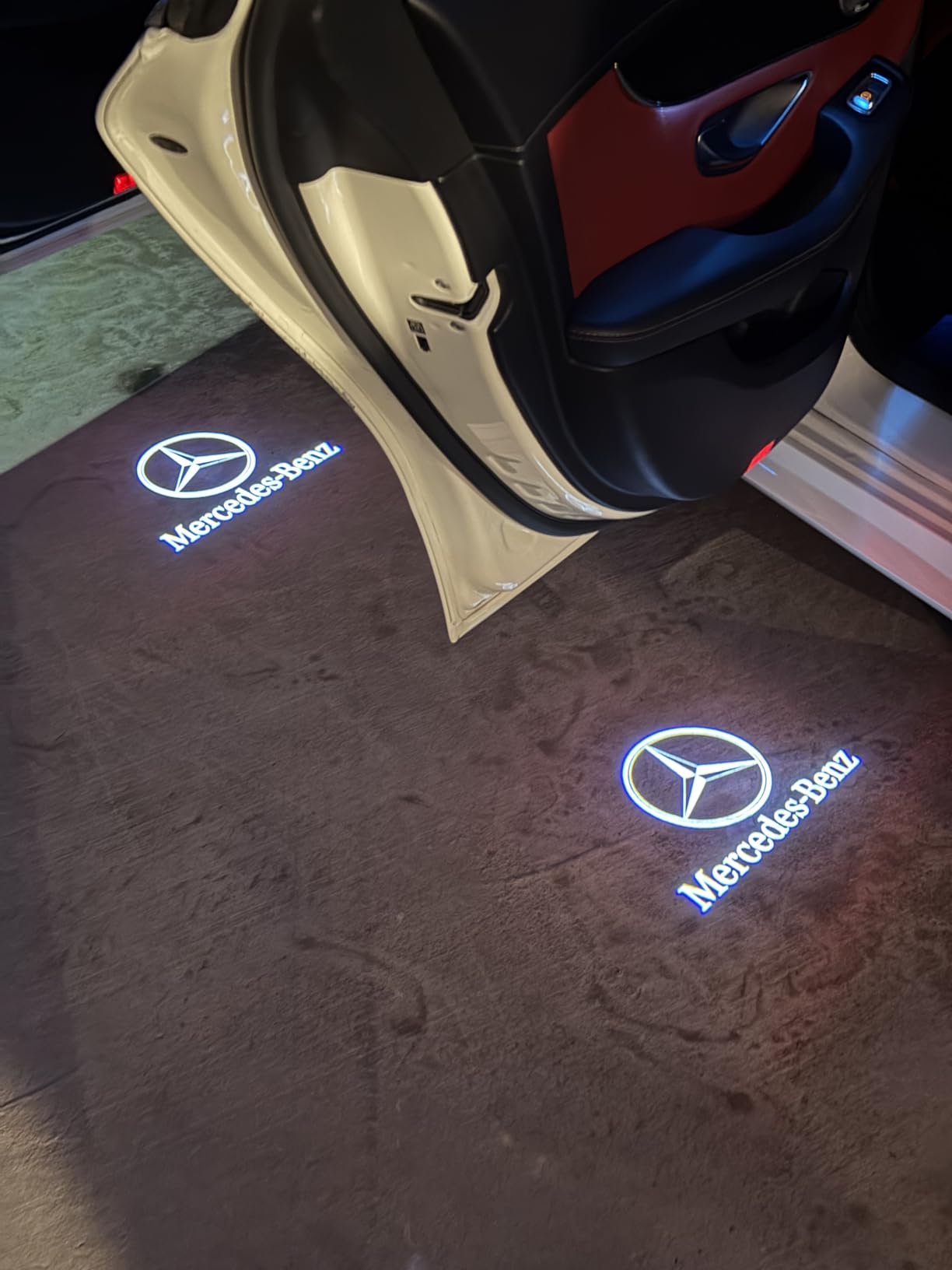 LOWEEY Car Door Lights Logo Projector Compatible with BMW Accessories | 4K HD Puddle Lights Compatible with 3/4/5/7/X1/X4/X5/E70/E71/E72/F30 Series, No Fade Car Welcome Lights(4 Pack, Dual Plug) customer photo 1