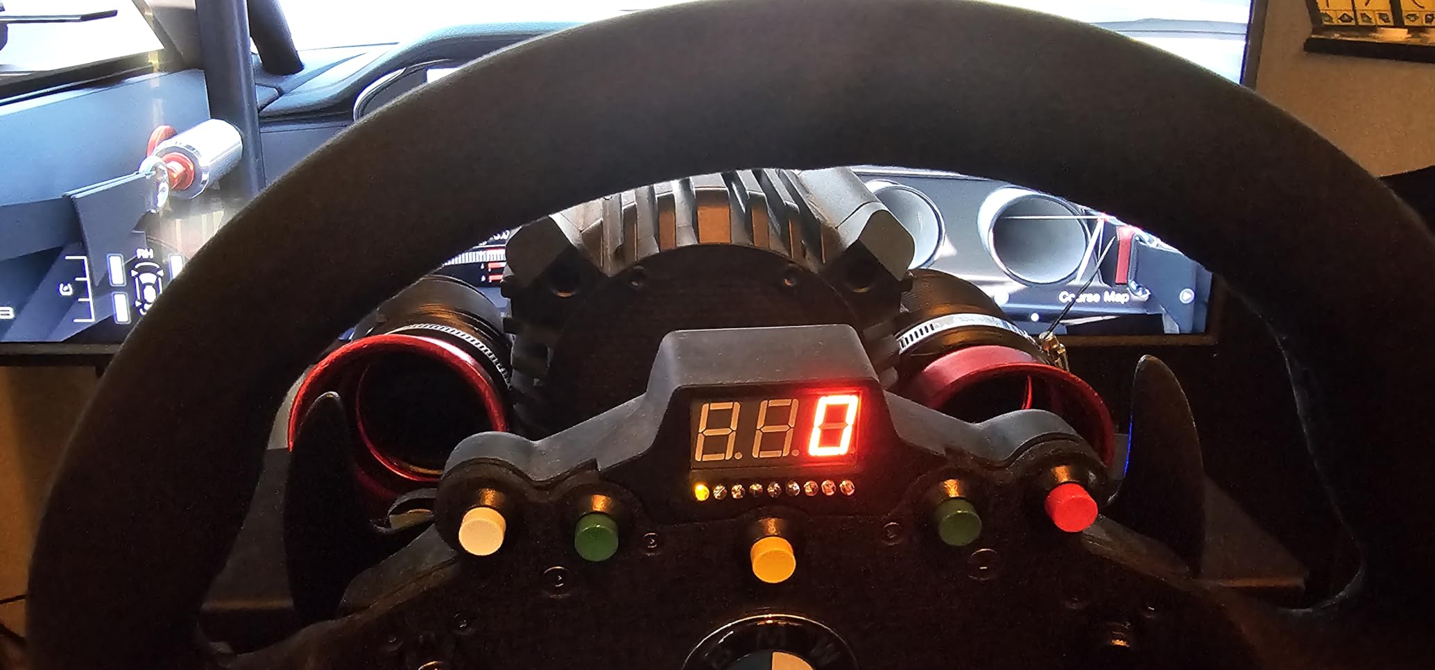 Obokidlyamor 2PCS Simulation Turbine Intake Pipe Wind Sense Speed Change on Steering Wheel PC USB for Logitech G923 G920 G29 Pro RS50 Base Intake Pipe Sim Racing Wind Simulator (Red) customer photo 2