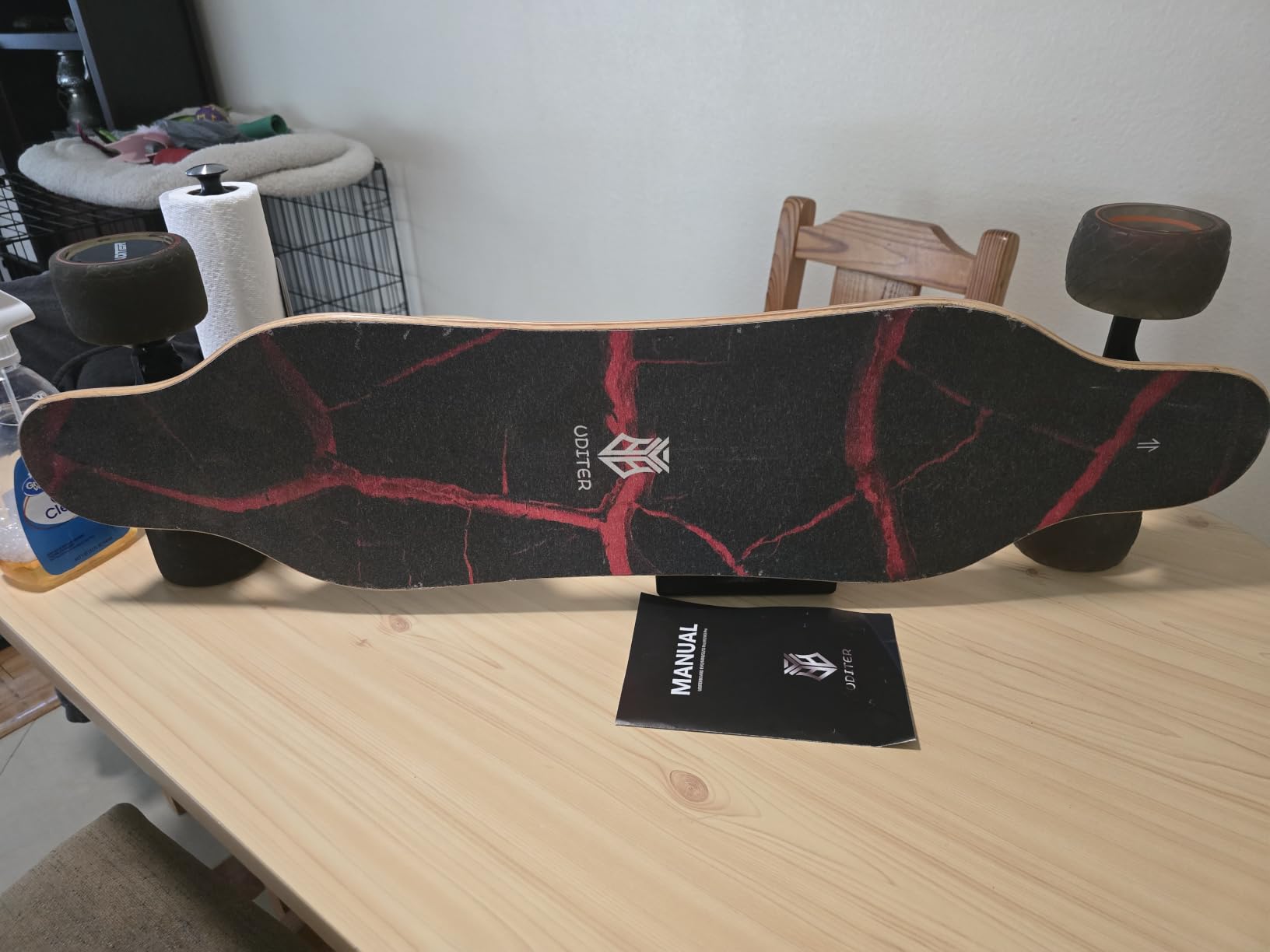 Electric Skateboard - Full-Screen LED Deck & Swappable Battery | Dual 600W Motors, 4 modes, 105*65mm Large PU Wheels, Swap Batteries in Seconds, 330lb Max Load, UL-Certified customer photo 1