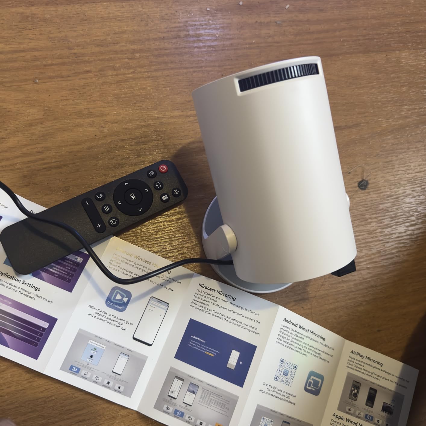 Mini Projector, Portable Smart Projector 4K WiFi 6 BT 5.4 [Built-in App] | Auto Keystone, Movie Projector Compatible With HDMI/USB/TV Stick/Smartphone/Laptop/PS5 Home Theater 180° Rotation White customer photo 2