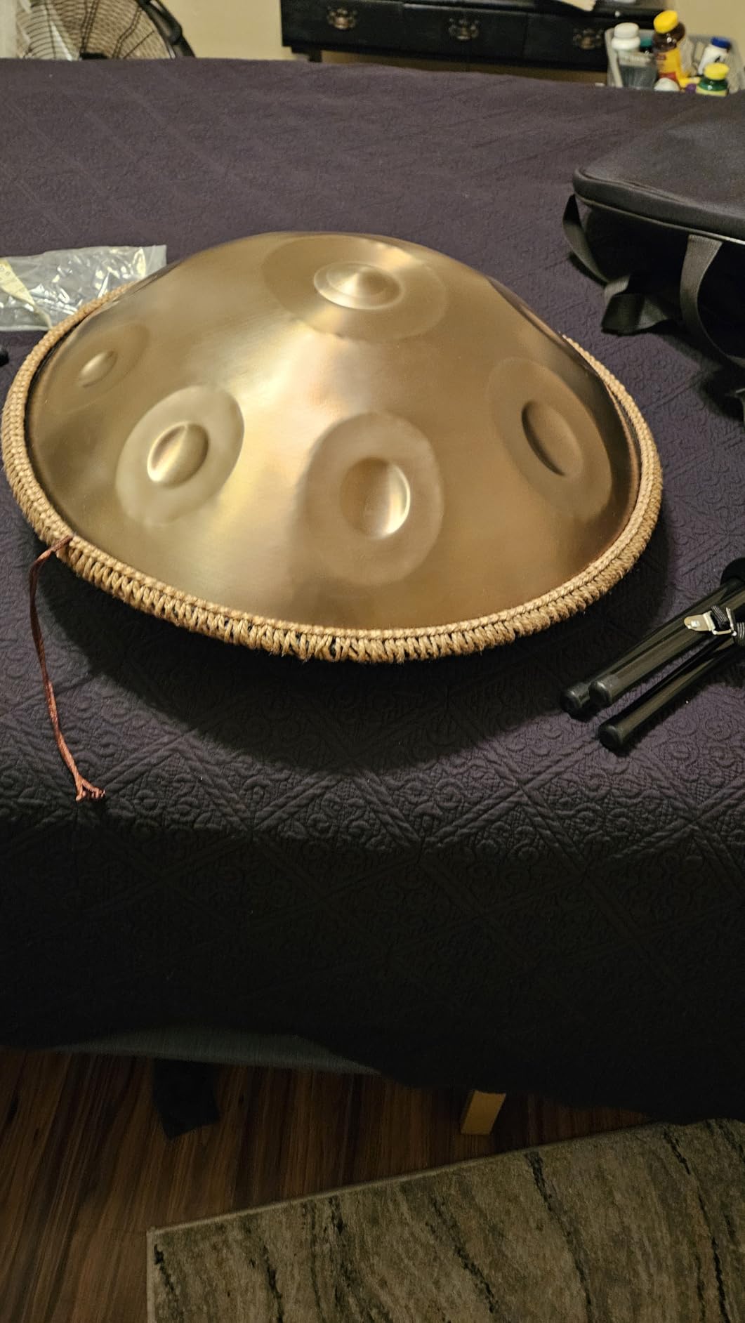 Handpan 22 Inches Drum Set, 440Hz 9 Notes Hand Drum Instrument, Premium Steel Hand Drum, Includes Carrying Case, Drumsticks, Spiral Wraps, Instruction Guide customer photo 1