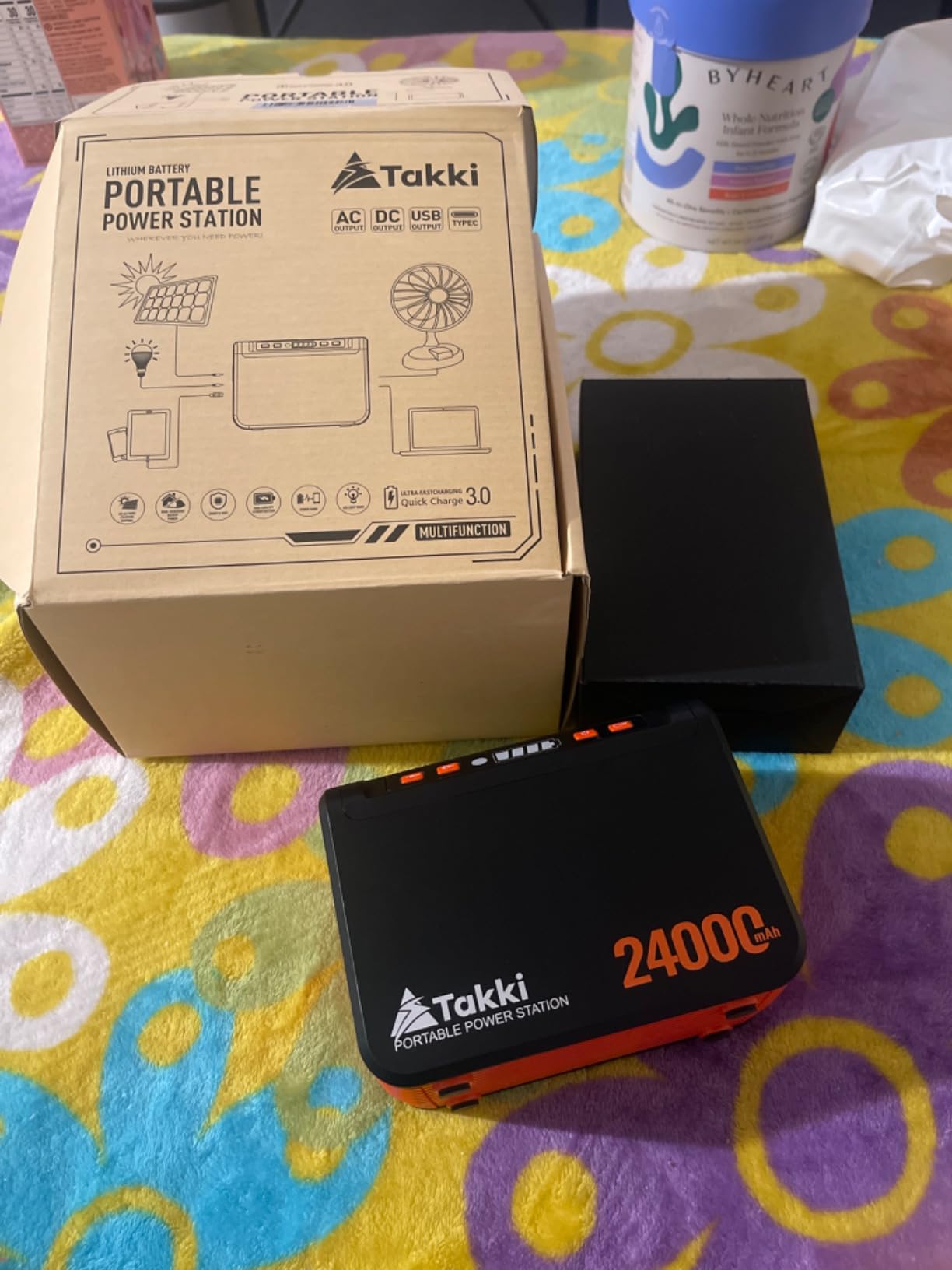 Takki Solar Generator 120W Peak Portable Power Station with 21W Solar Panel 88.8Wh Battery Power Bank with 110V AC Outlet for Camping RV Tent Home Outages Emergency customer photo 1