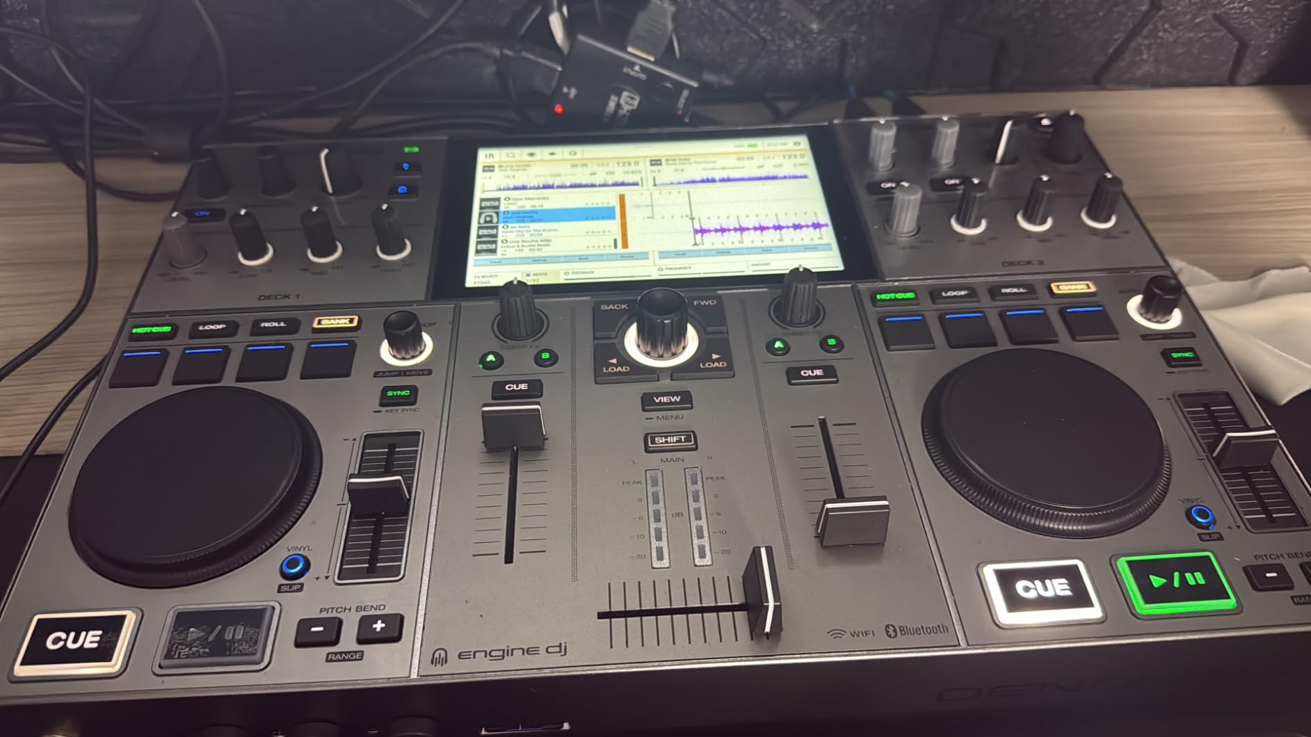Denon DJ PRIME GO+ Standalone Portable DJ Controller | 2-Deck Mixer with Stem Separation, Wi-Fi, Bluetooth, Lighting Control, 7