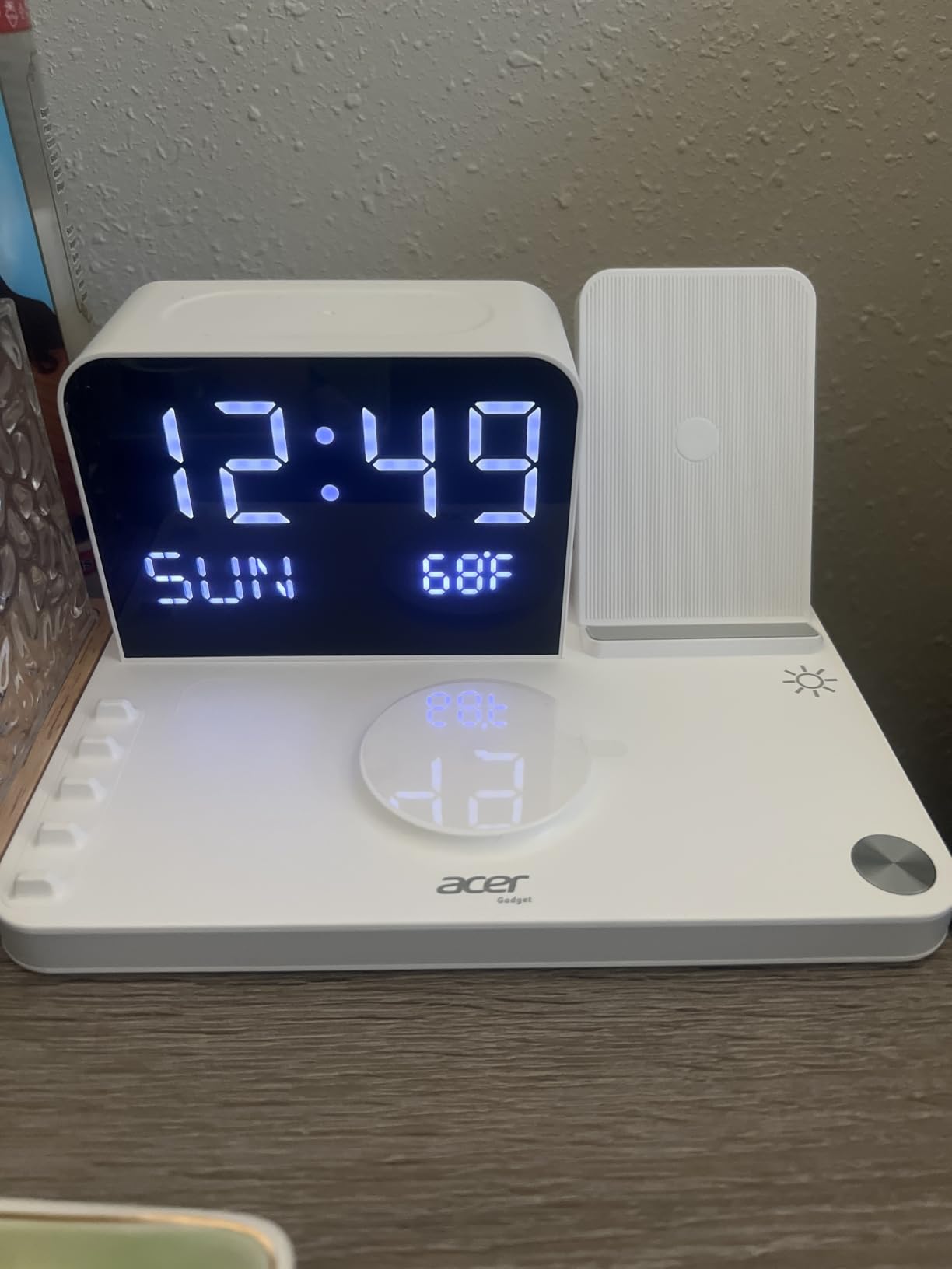 Acer Gadget 7-in-1 Wireless Charging Station Charger Stand for Multiple Devices for Apple - iPhone 17 16 15 14 13 12 Pro Max Apple Watch Airpods, Wireless iPhone Charger Station with Bluetooth TimeSyn customer photo 2