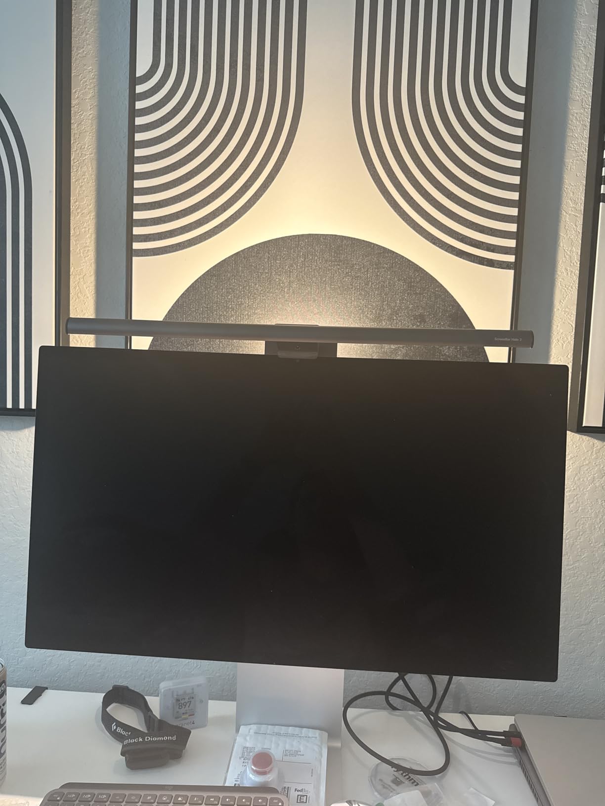 BenQ ScreenBar Halo 2 LED Monitor Light Bar - Wireless Controller, Backlight, Motion Sensor, Adjustable Brightness/Color Temperature, Eye-Care, No Screen Glare, Fits Curved Monitor, Monitor Accessory customer photo 1