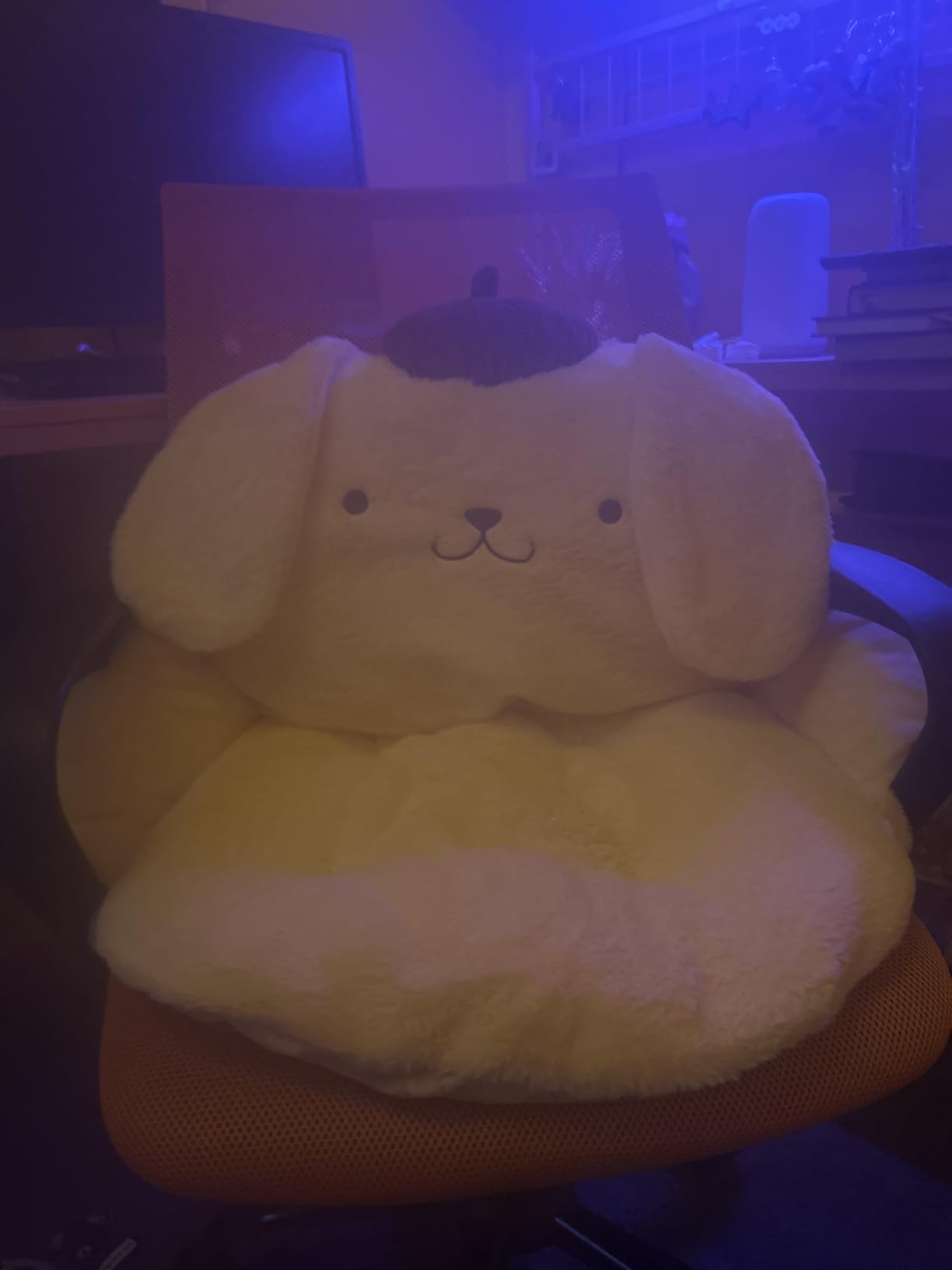 Juju Yellow Kawaii Cushion - Kawaii Room Decor - Seat Cushions for Office Chairs - Office Chair Cushions - Car Seat Cushion - Gaming Room Decor - Gaming Desk Accessories Floor Pillow customer photo 2