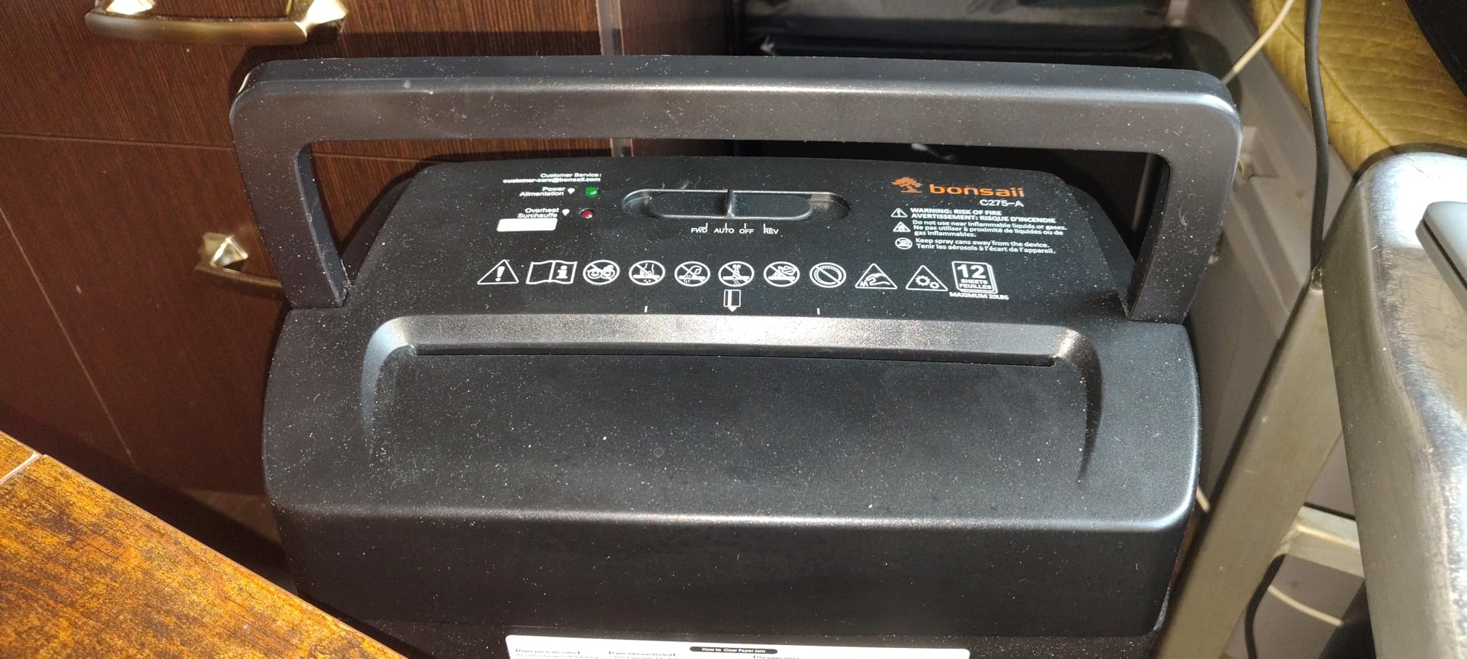 Bonsaii Micro Cut Paper Shredder, 10-Sheet, Home Office, 5.5-Gallon bin customer photo 2
