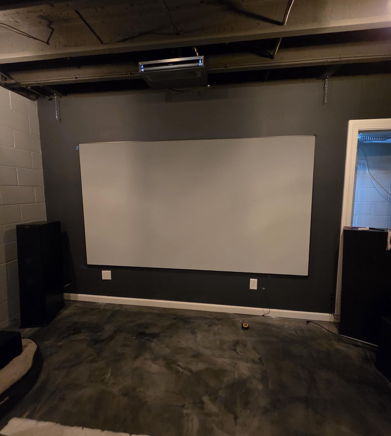 NothingProjector ALR Screen for Ultra Short Throw Projector, 120 inch | 95% Ambient Ceiling Light Rejecting, 4K/8K UHD Active 3D, Fixed Frame 16:9, Black Series customer photo 1